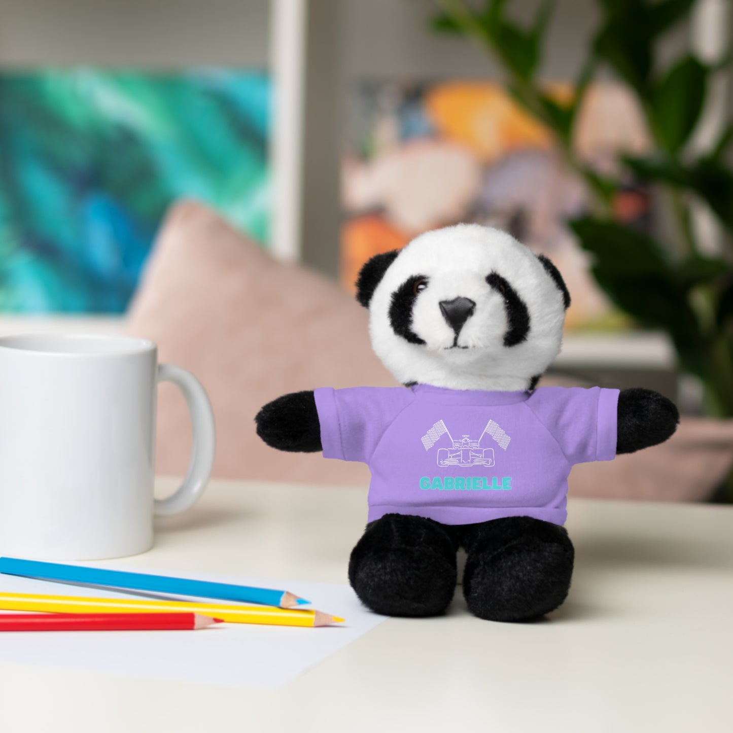 Personalized Race Car Stuffed Animals with T-Shirt