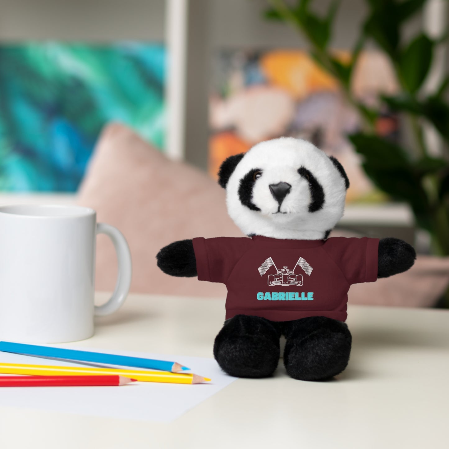 Personalized Race Car Stuffed Animals with T-Shirt