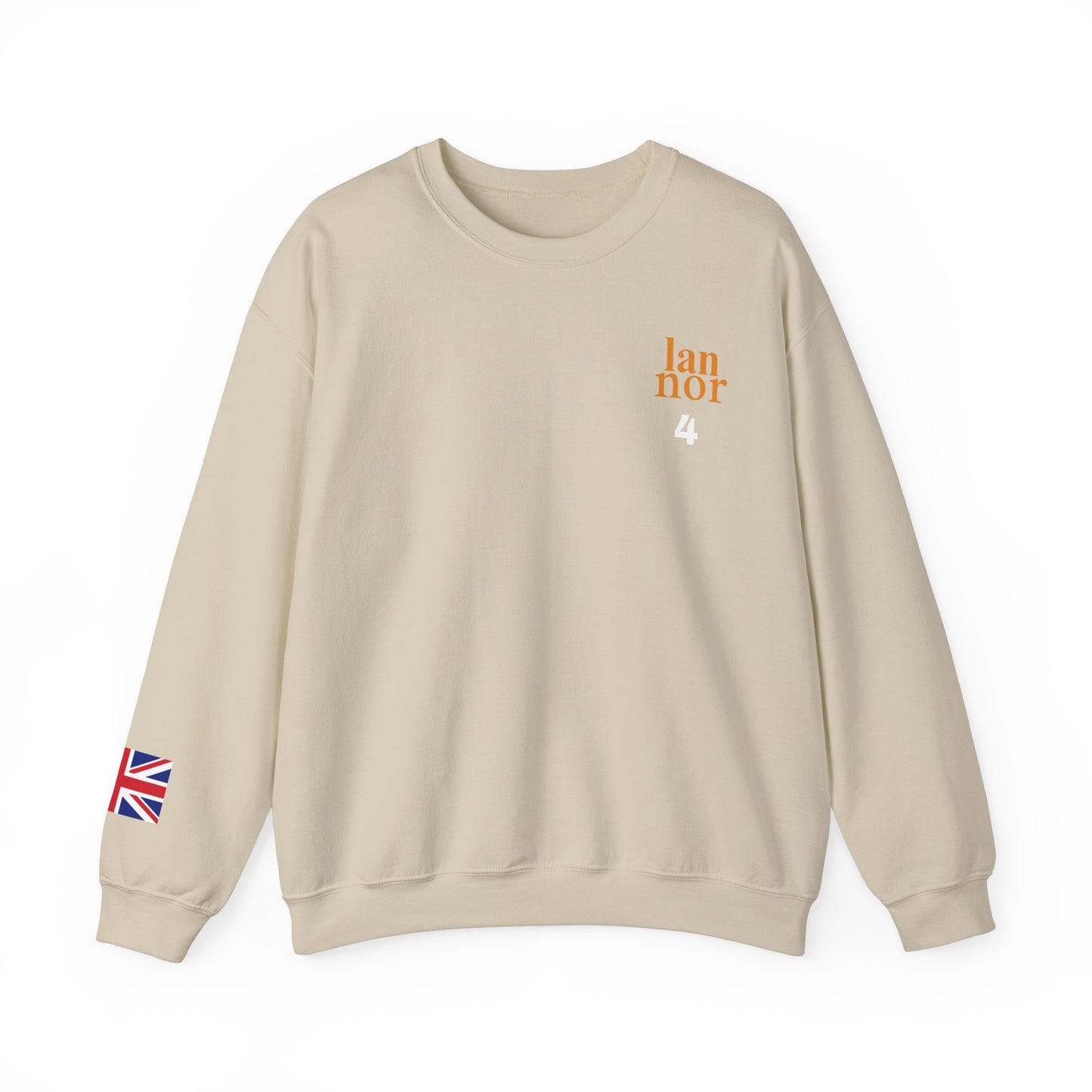 Formula 1 Lando Norris Sweatshirt with UK Flag Union Jack Flag on Sleeve