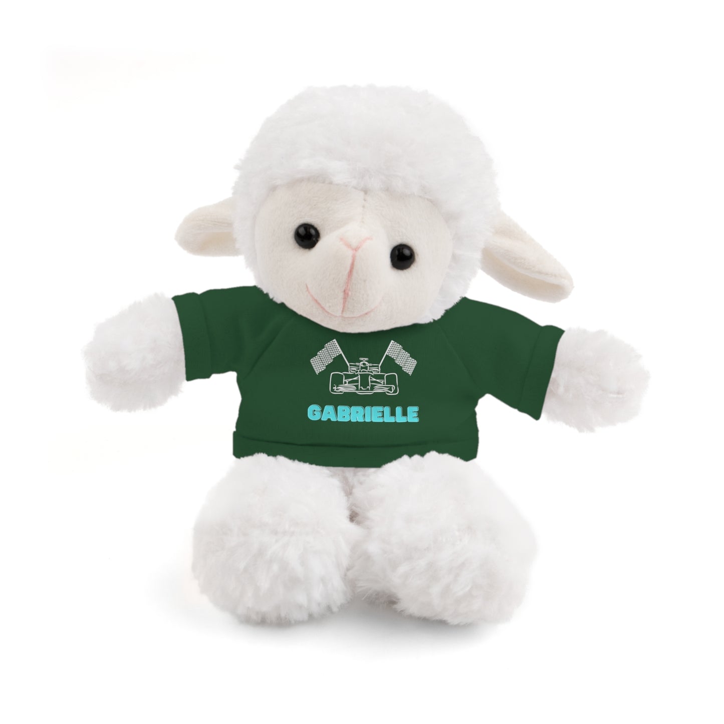 Personalized Race Car Stuffed Animals with T-Shirt
