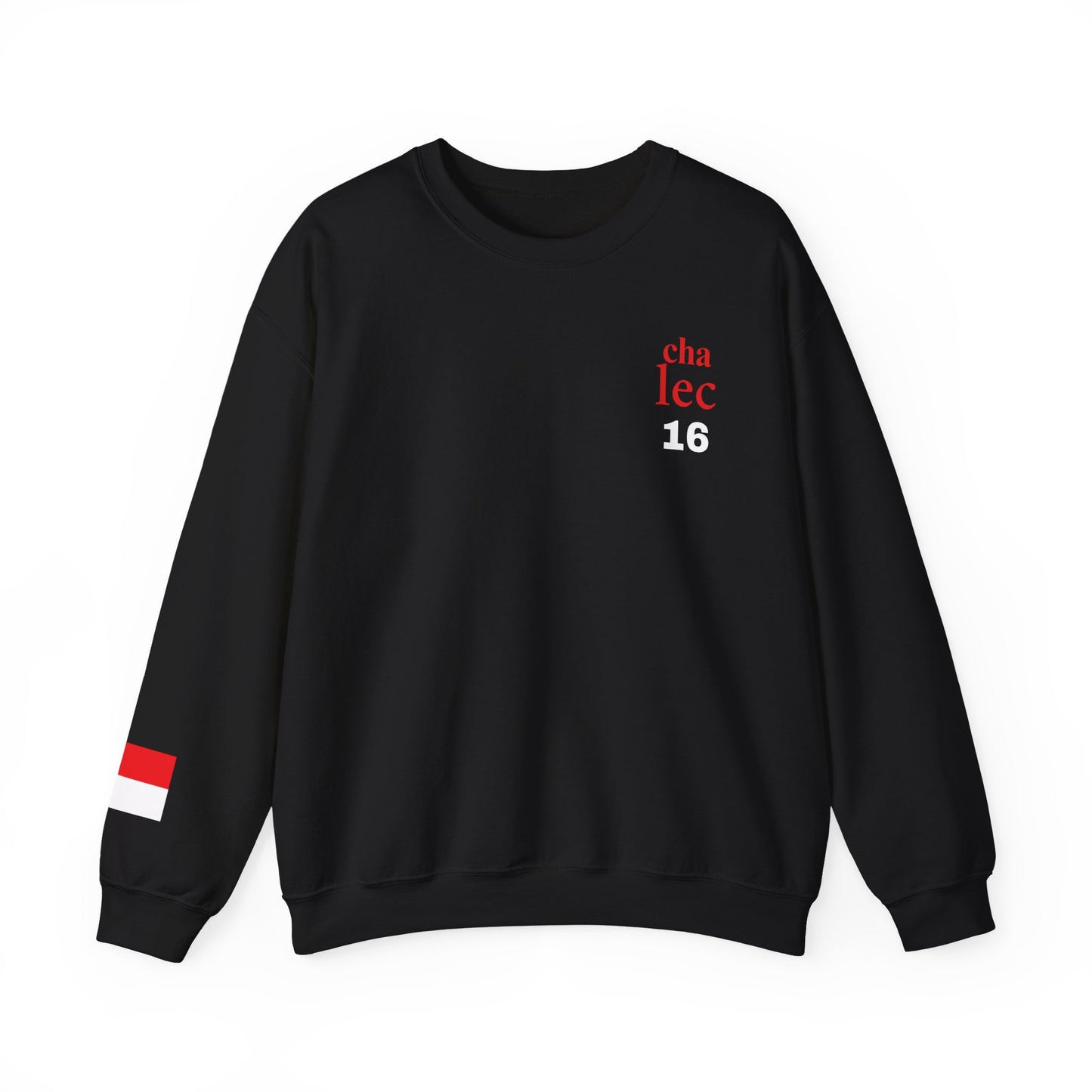 Formula 1 Charles Leclerc Sweatshirt with Monaco Flag on Sleeve