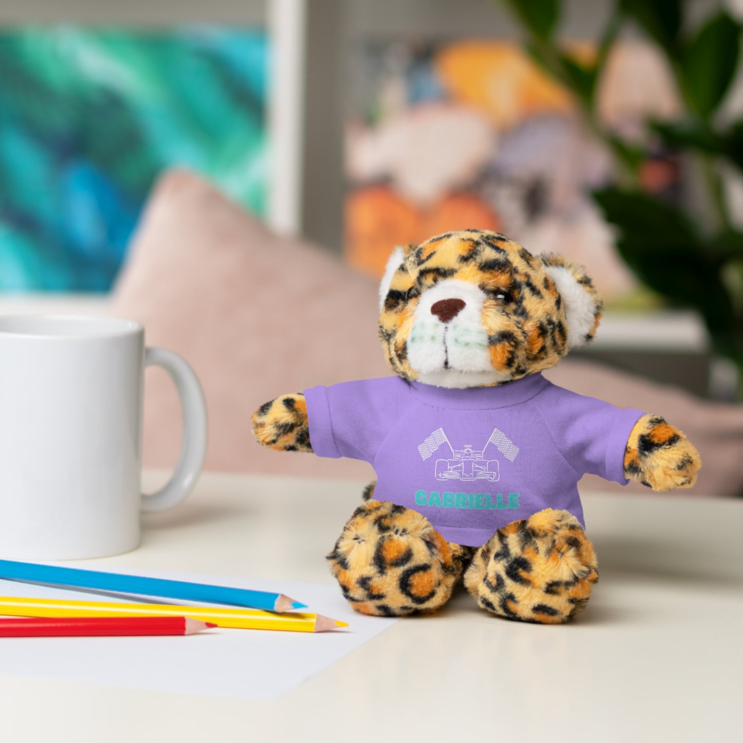 Personalized Race Car Stuffed Animals with T-Shirt