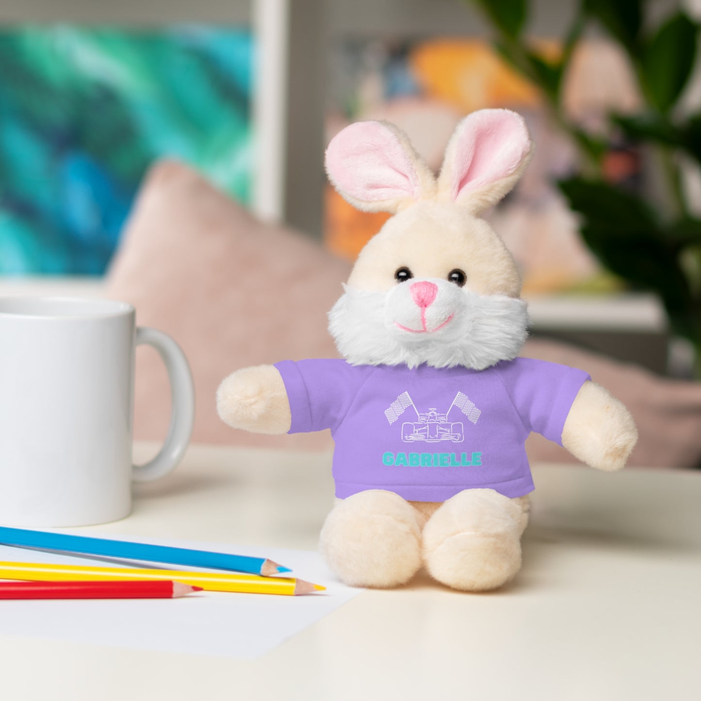 Personalized Race Car Stuffed Animals with T-Shirt