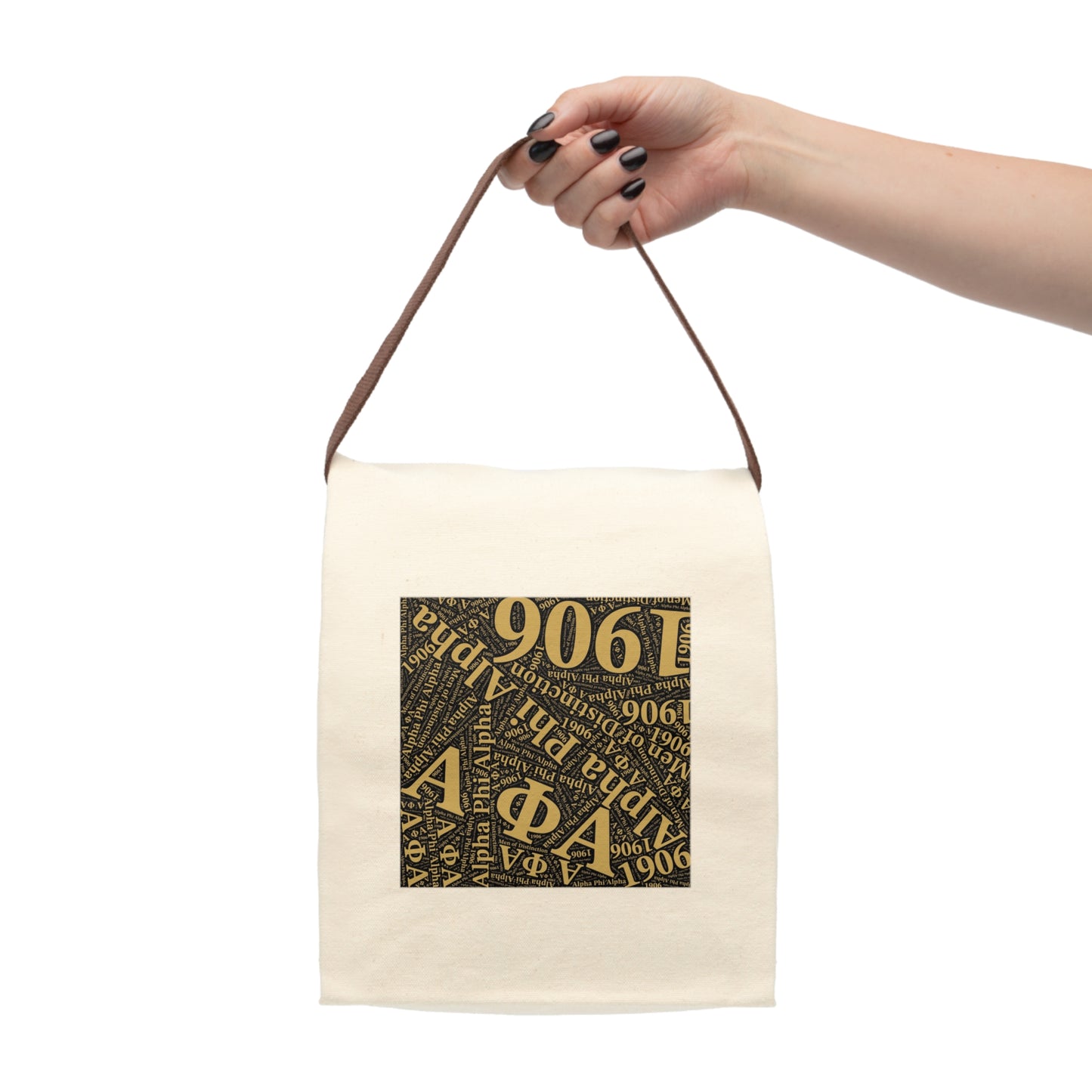 Alpha Phi Alpha 1906 AΦA Greek Letters Canvas Lunch Bag — Greek Letter Fraternity Design