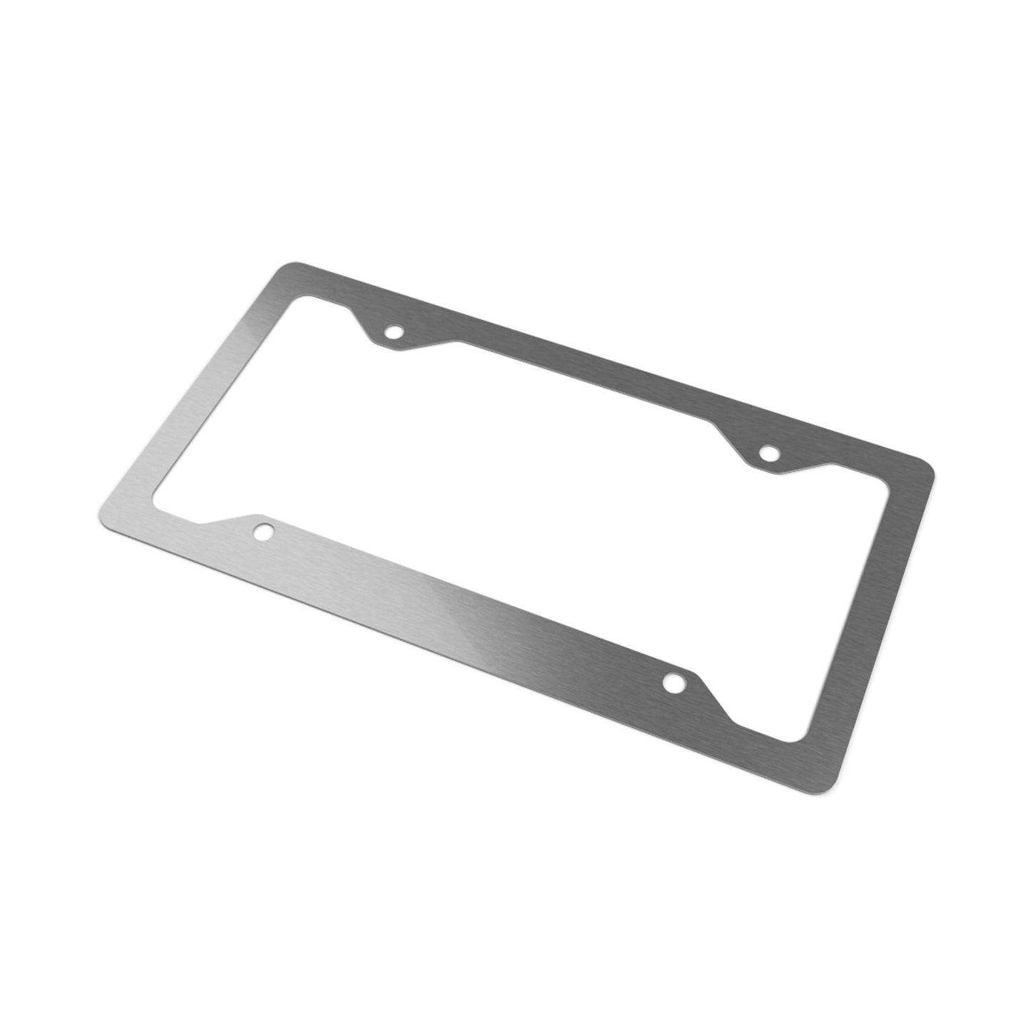 Independence 250 Stainless Metal License Plate Frame — Slim Brushed Steel Car Trim