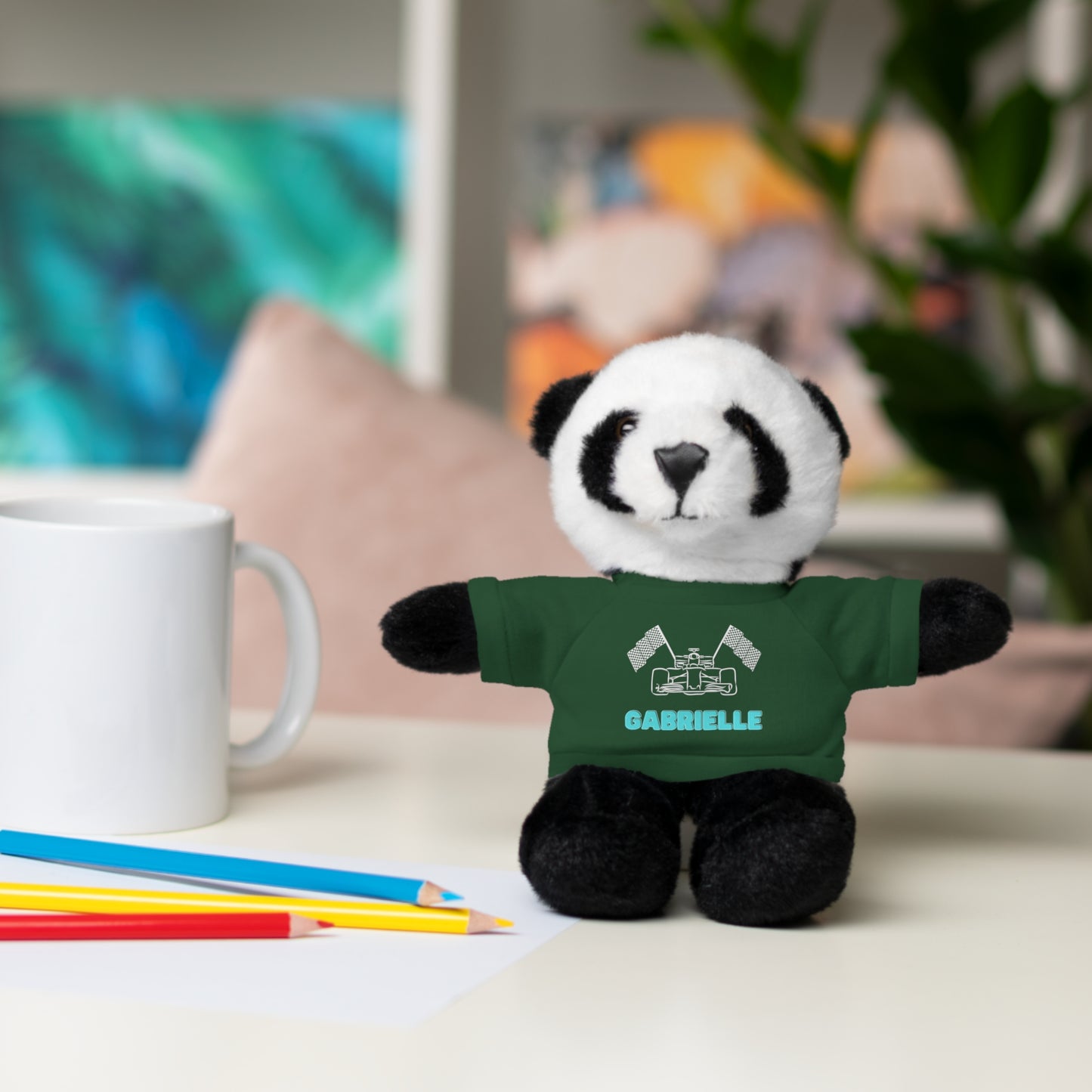 Personalized Race Car Stuffed Animals with T-Shirt