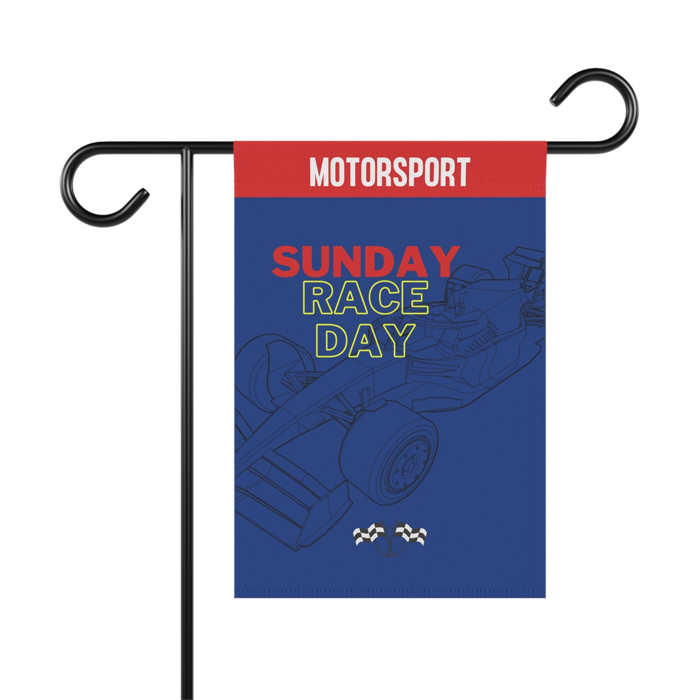 Yard Sign Sunday Race Day Flag Blue Motorsports