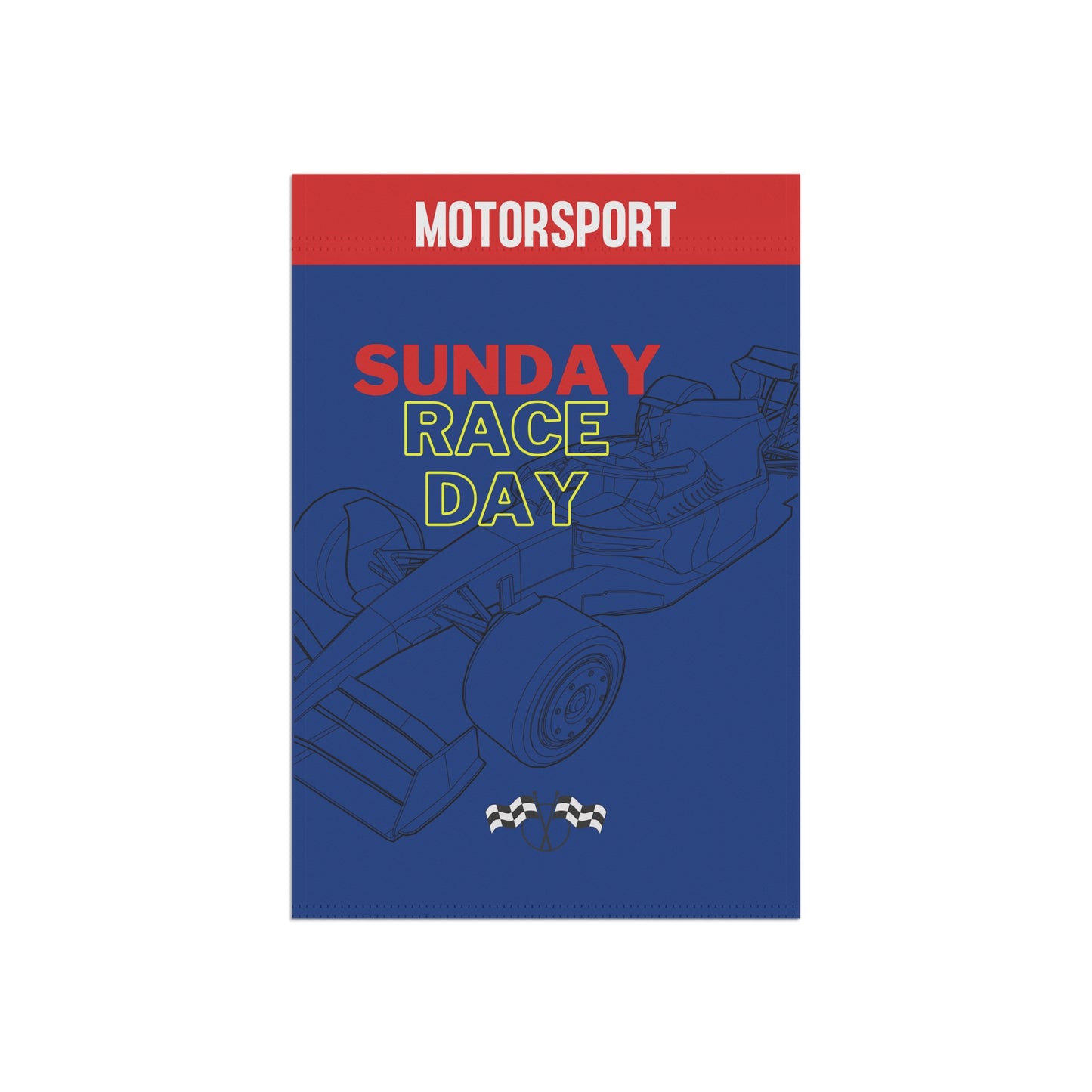 Yard Sign Sunday Race Day Flag Blue Motorsports