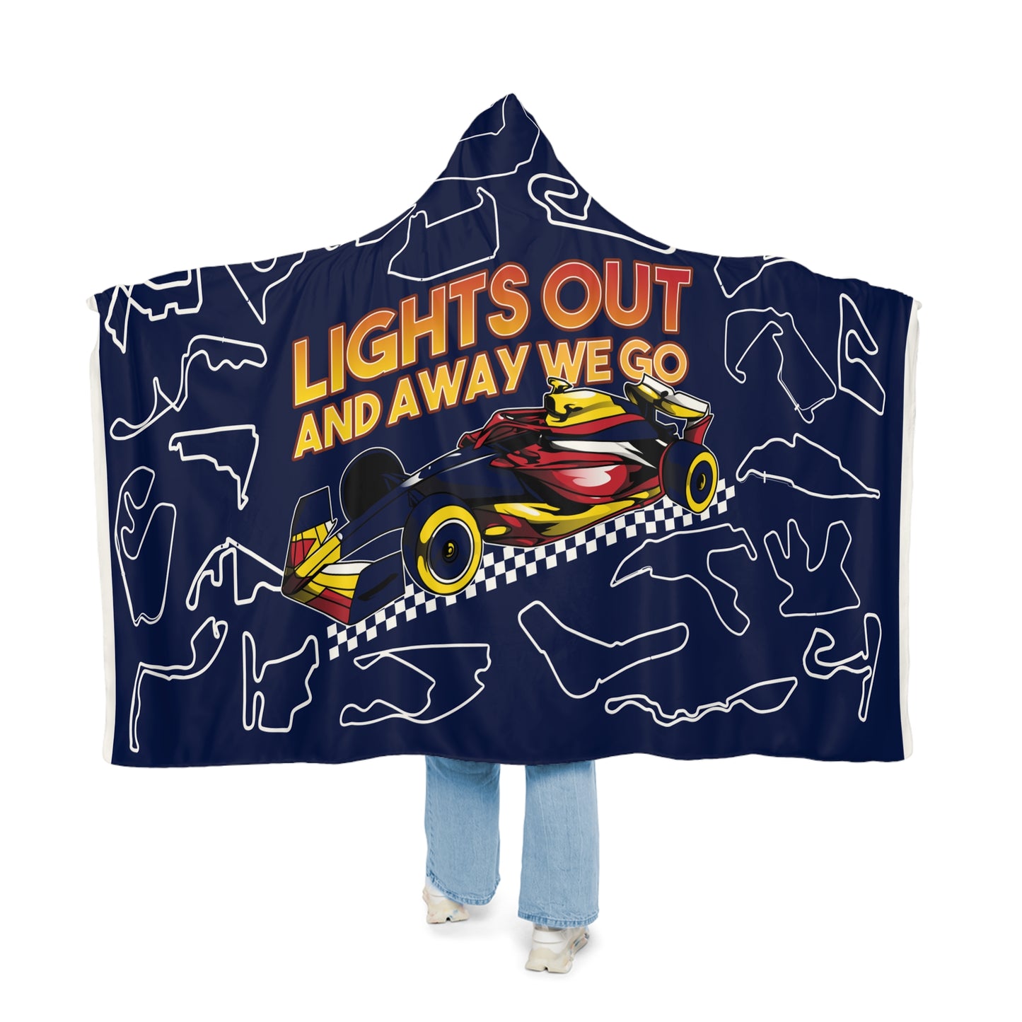 Formula 1 Race Track Hooded Blanket
