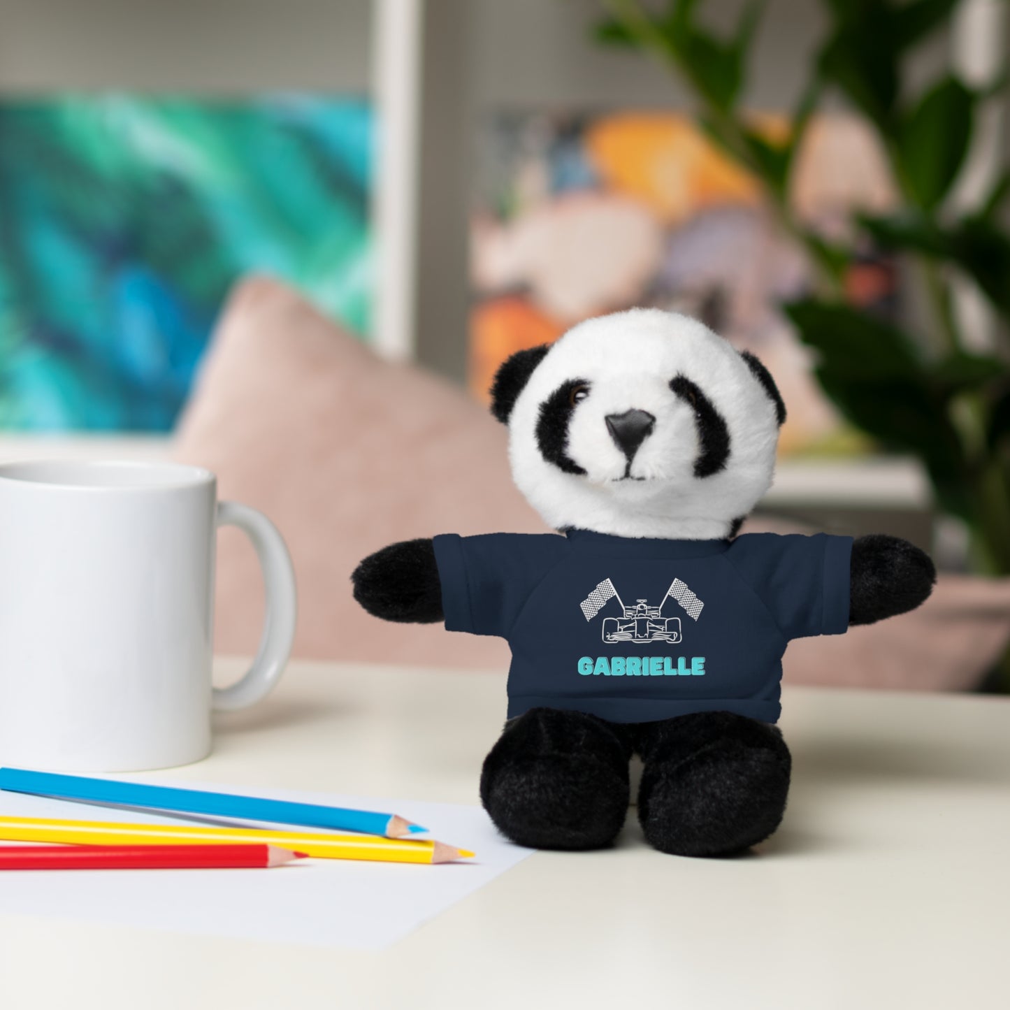 Personalized Race Car Stuffed Animals with T-Shirt