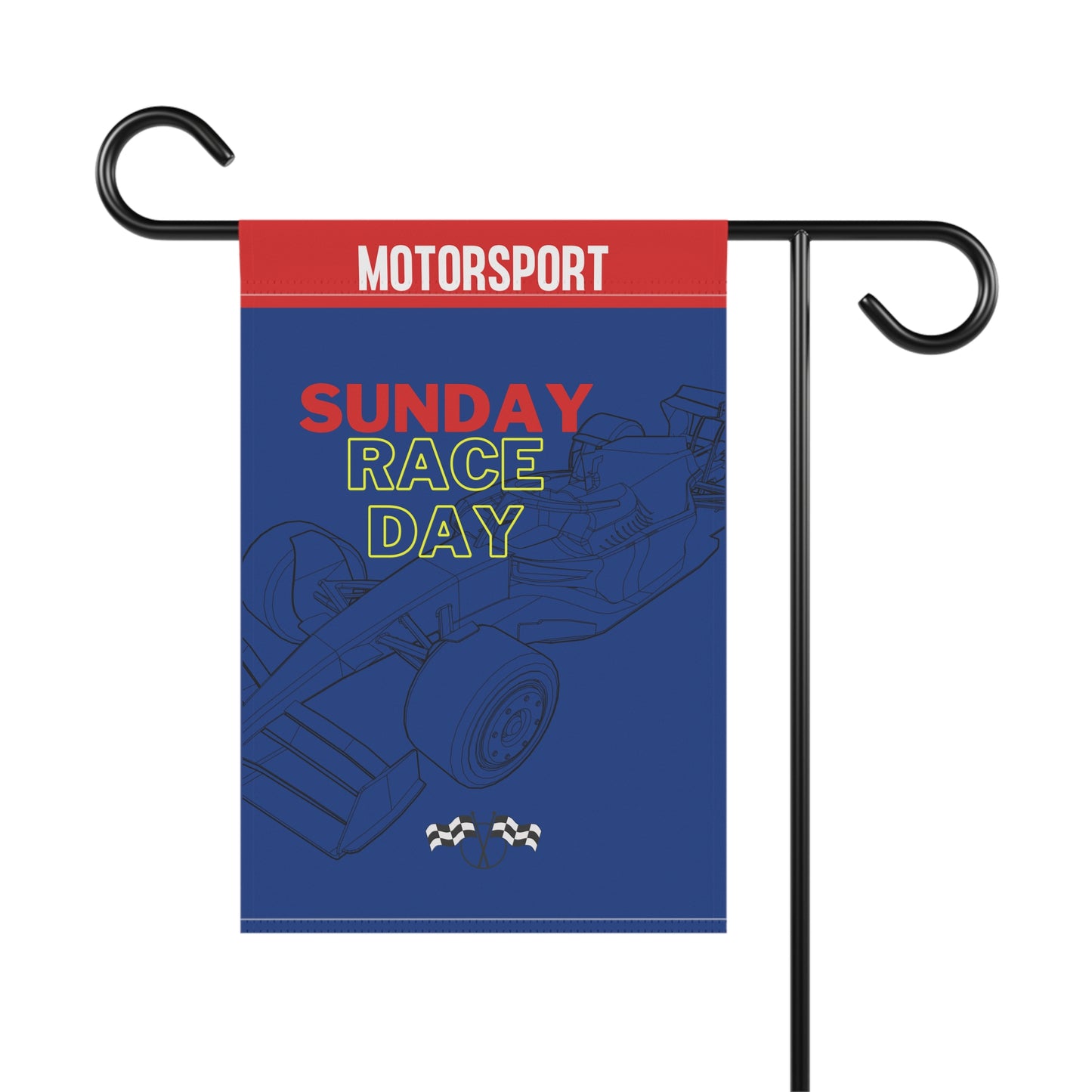 Yard Sign Sunday Race Day Flag Blue Motorsports