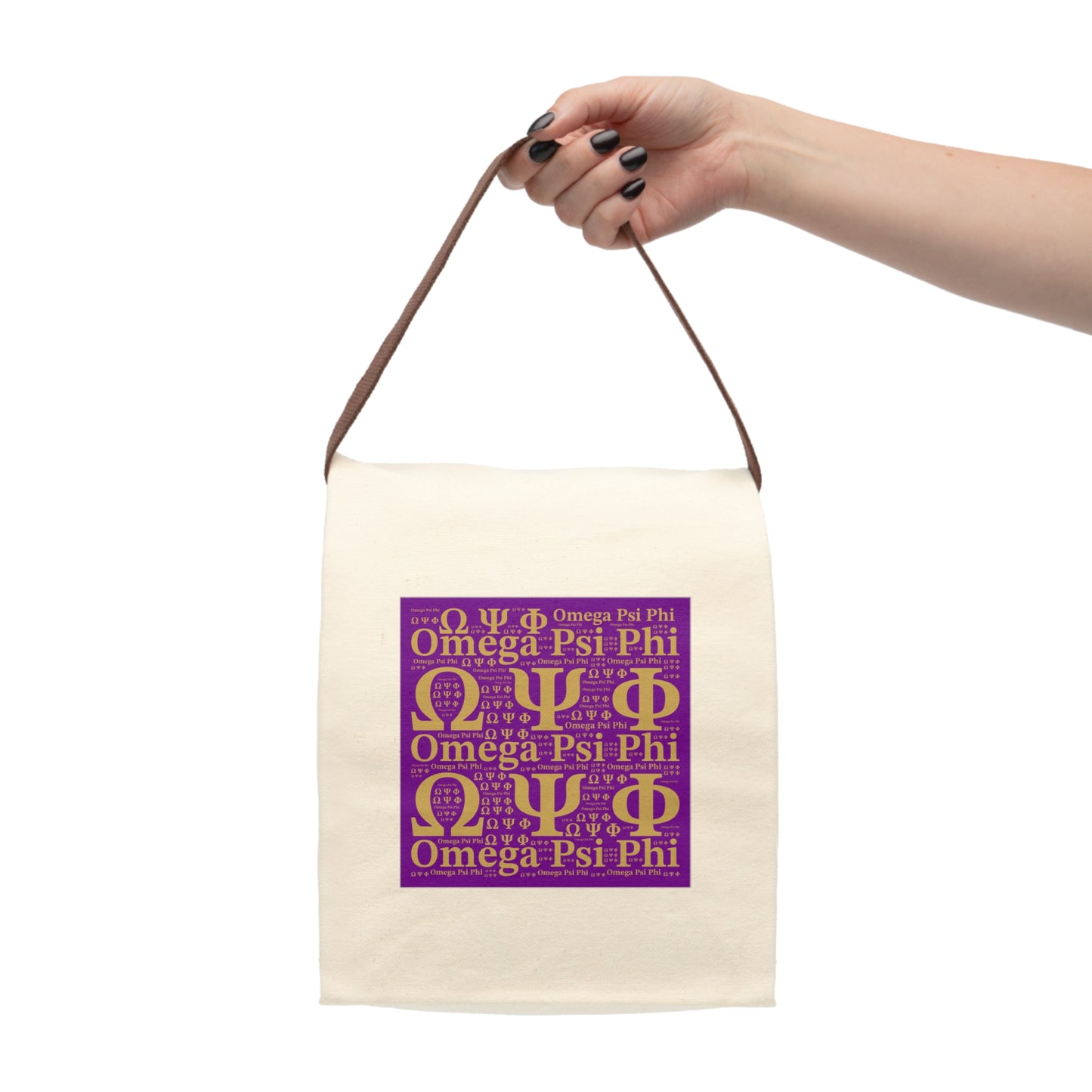 Omega Psi Phi Canvas Lunch Tote - Ques Gear