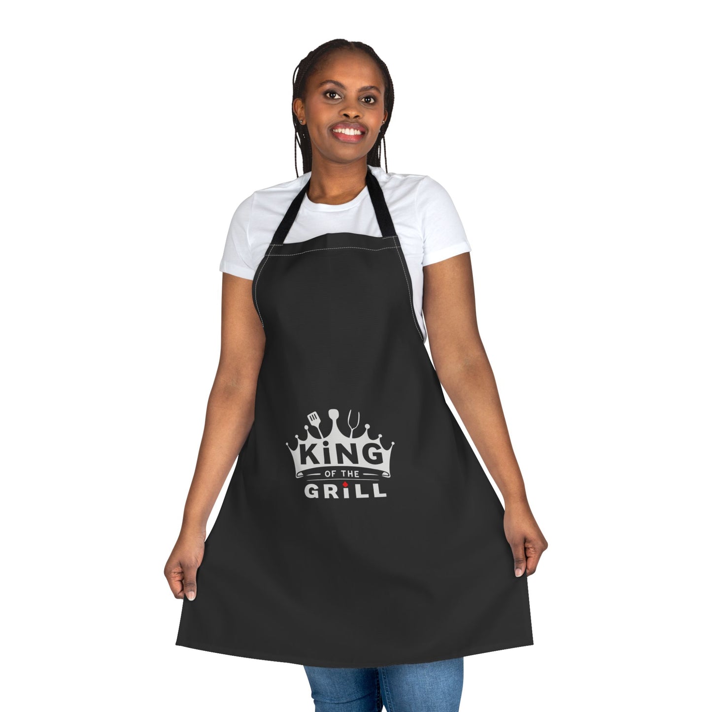 Personalized King of the Grill Apron | BBQ Crown Cooking Apron | Grilling Gift for Dad