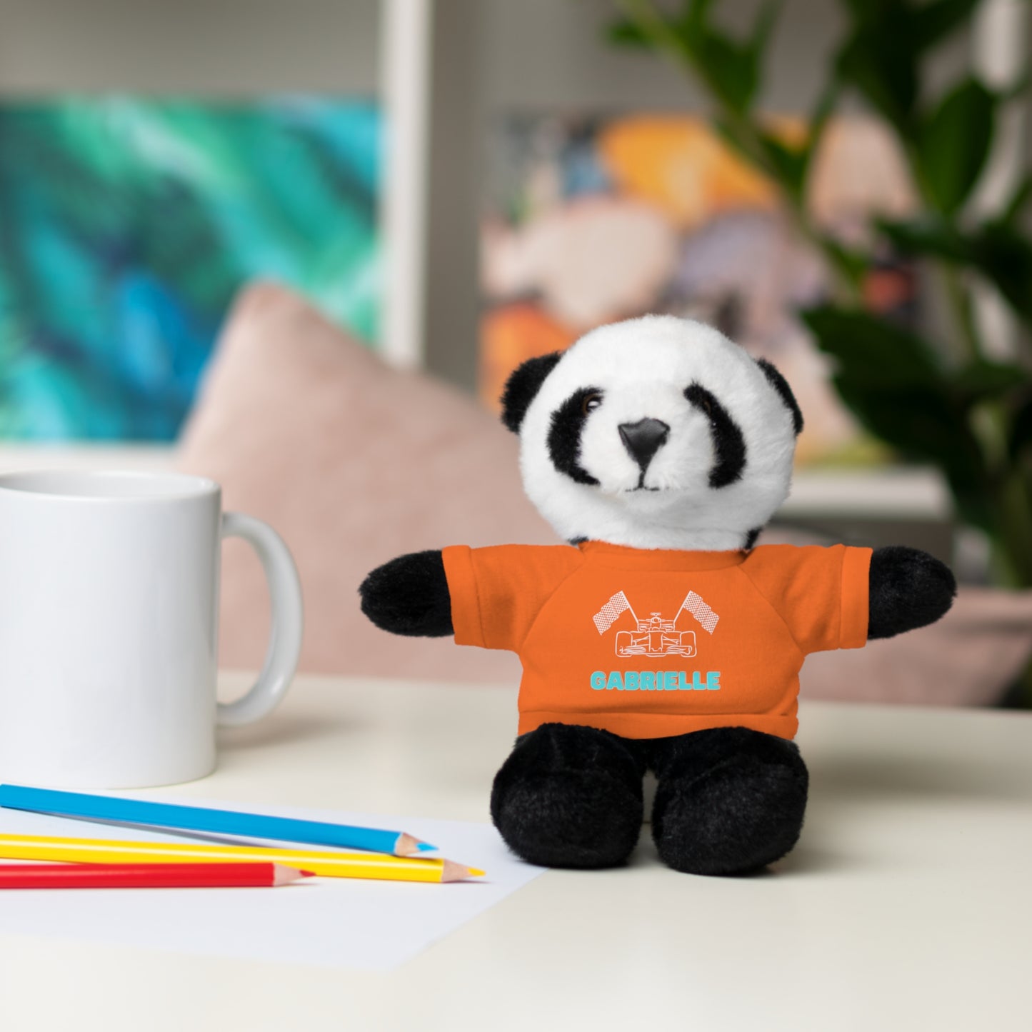 Personalized Race Car Stuffed Animals with T-Shirt