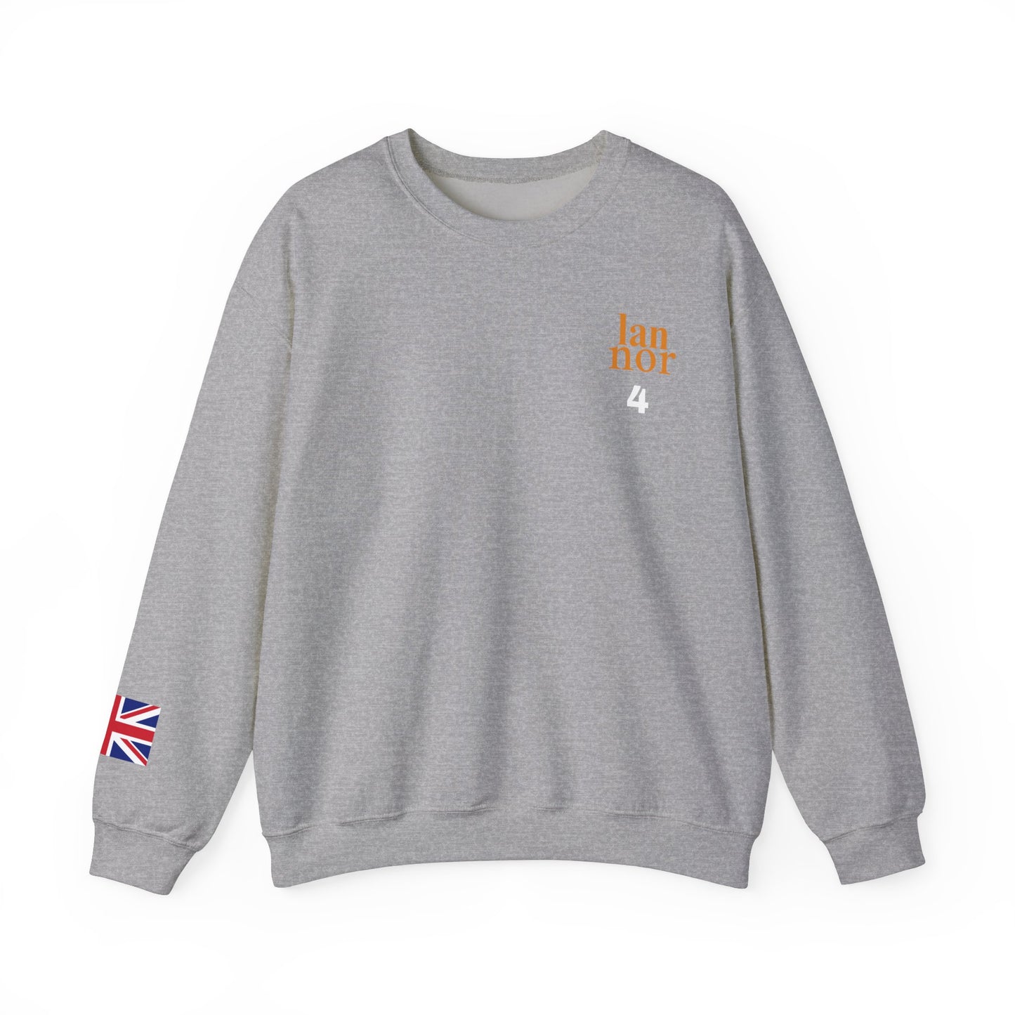Formula 1 Lando Norris Sweatshirt with UK Flag Union Jack Flag on Sleeve