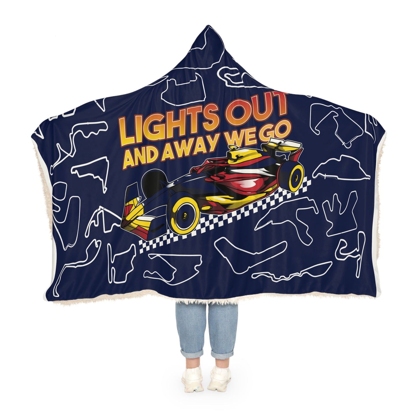 Formula 1 Race Track Hooded Blanket