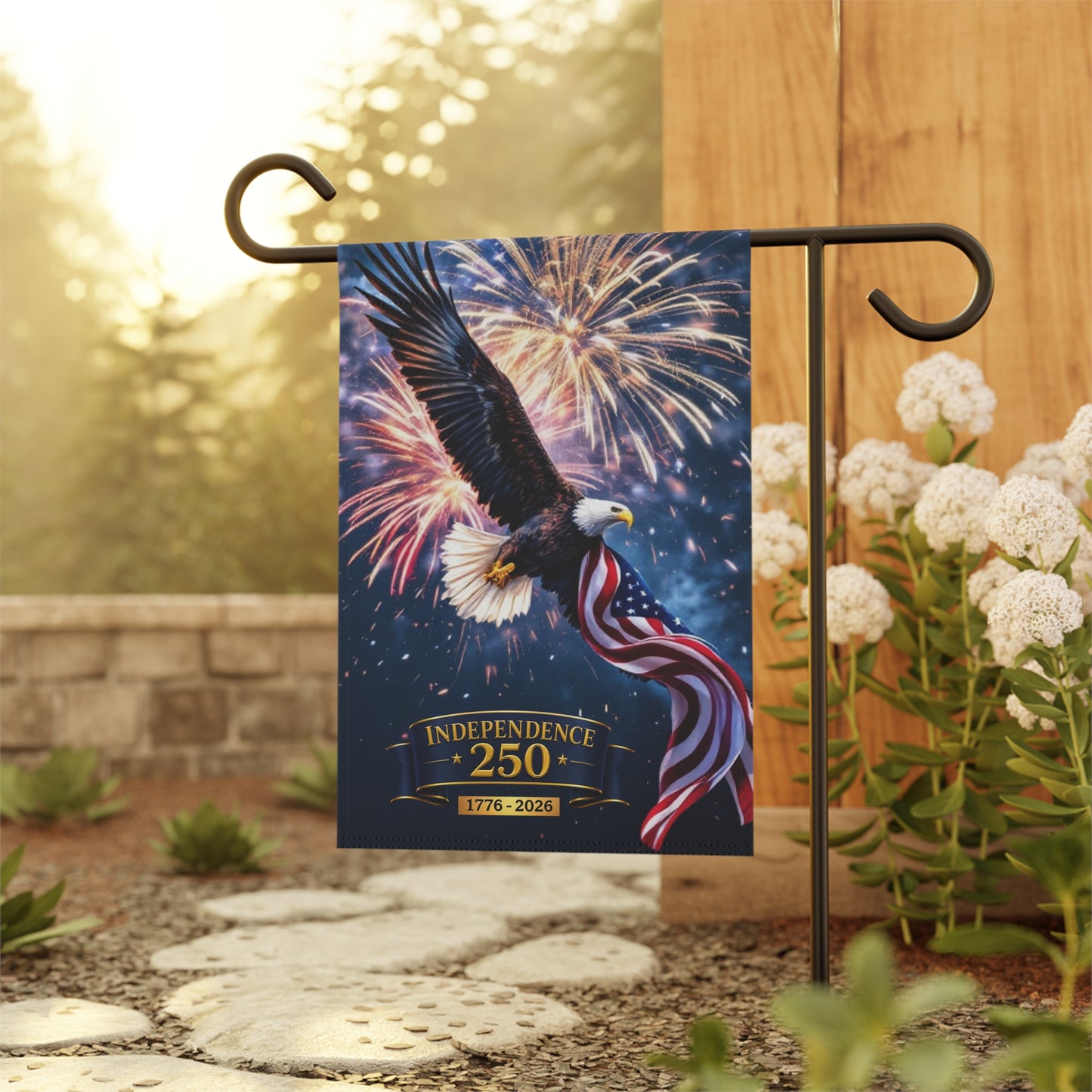 Independence 250 Garden Banner | USA 250th Flag | Premium Patriotic Yard Flag