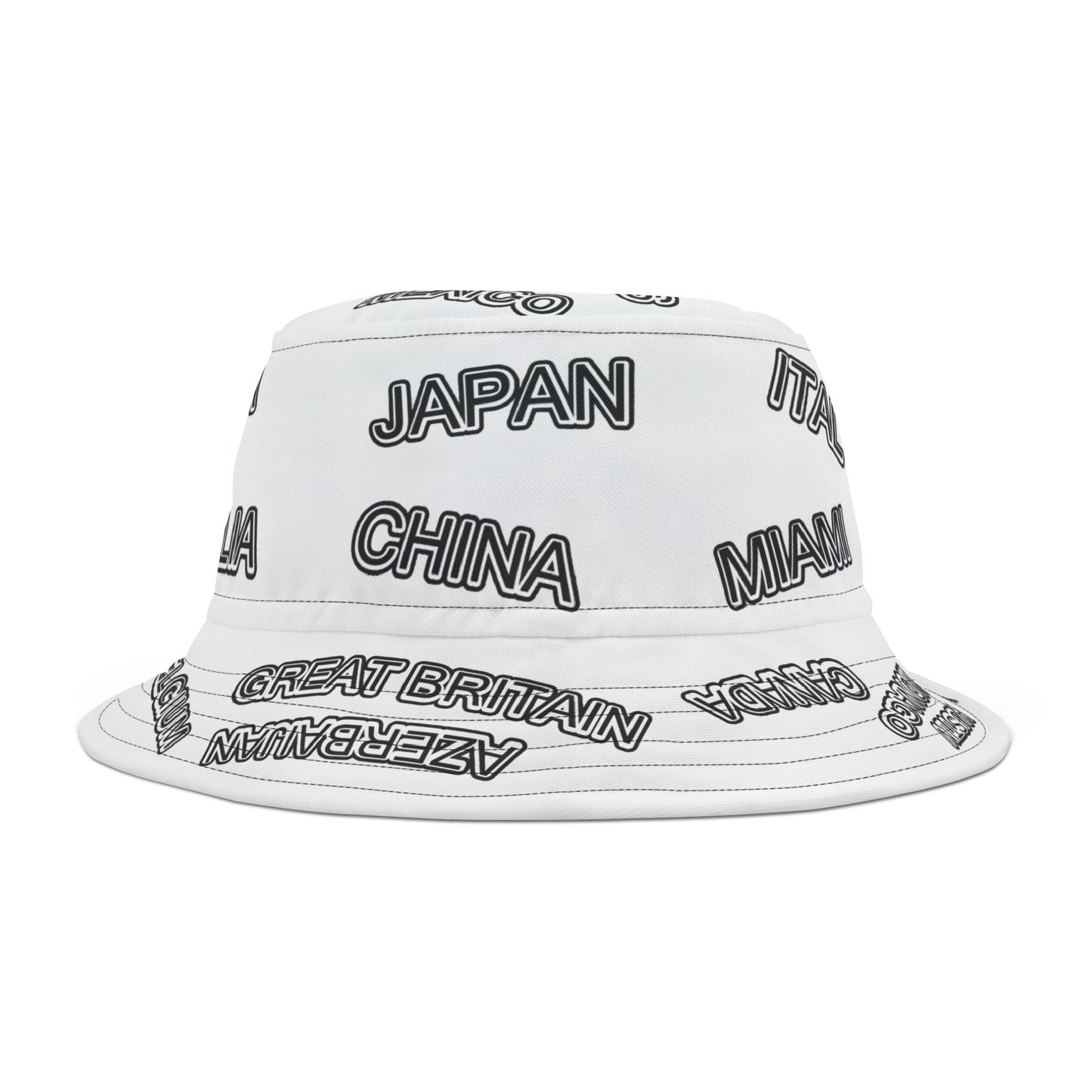 Formula 1 Motorsport Track Bucket Hat — White Racing Bucket Hat