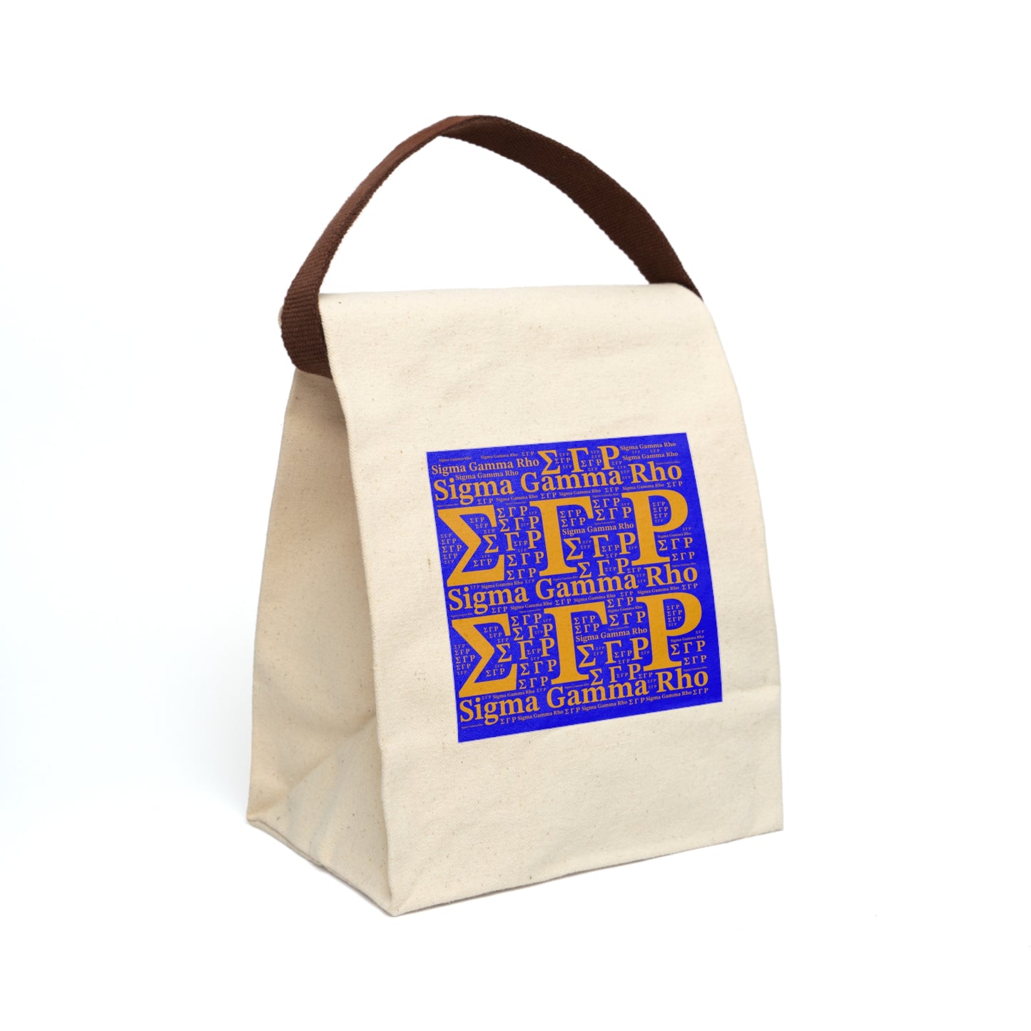 ΣΓΡ Canvas Lunch Bag | Greek Letters Pattern | Paraphernalia | Gift