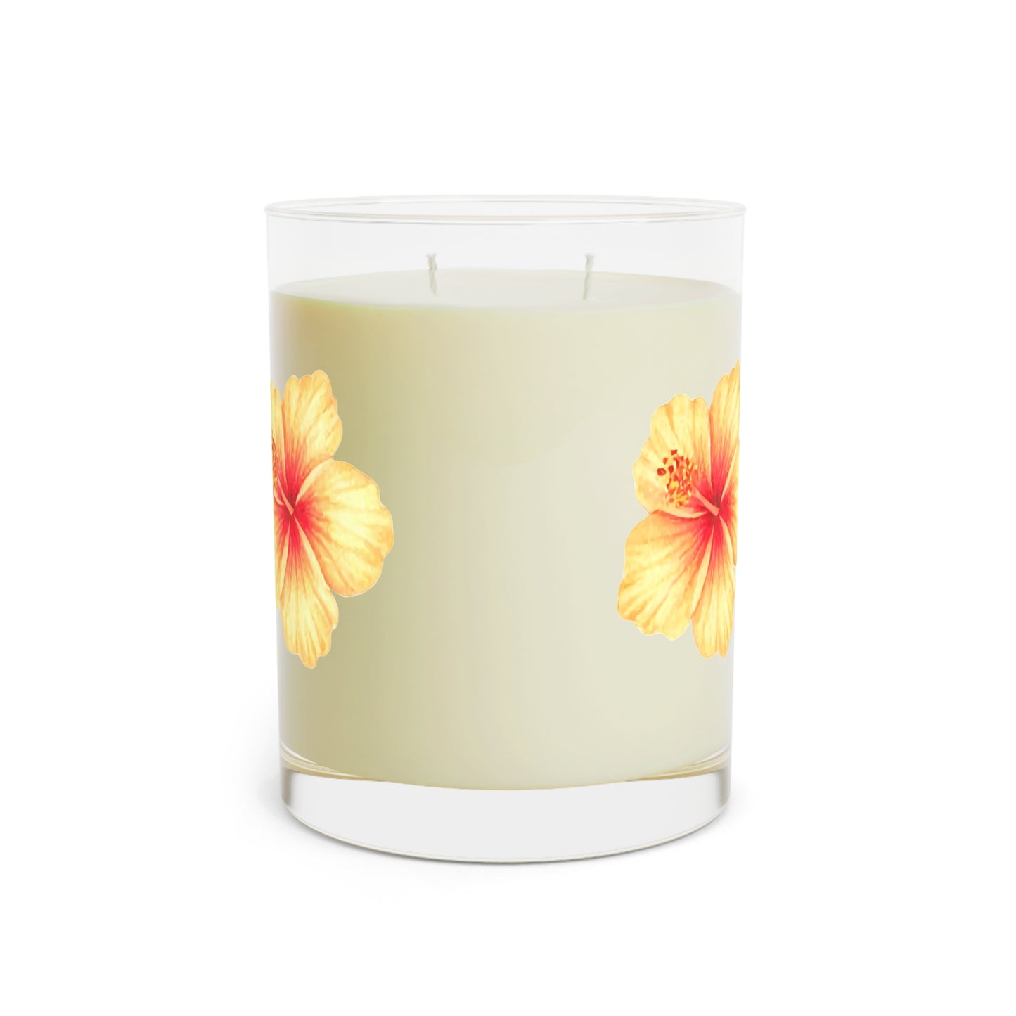 "Mommy I Love You" Scented Candle (with Hibiscus Design) — 11oz Glass