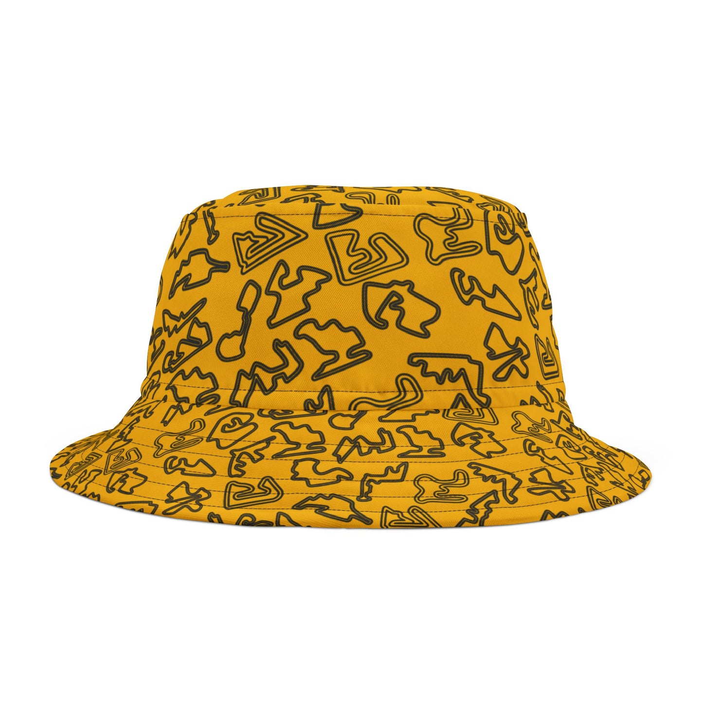 F1 Bucket Hat Motorsport Racetracks Yellow