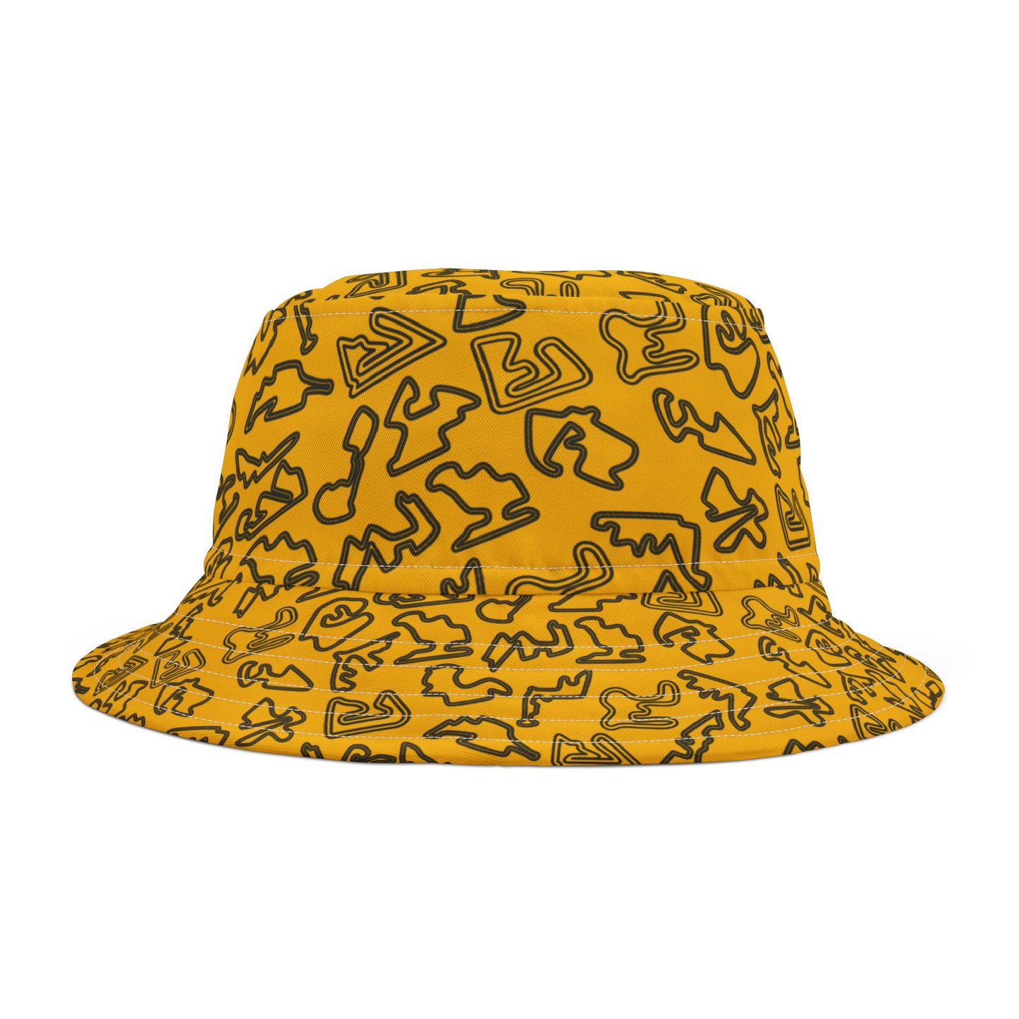F1 Bucket Hat Motorsport Racetracks Yellow