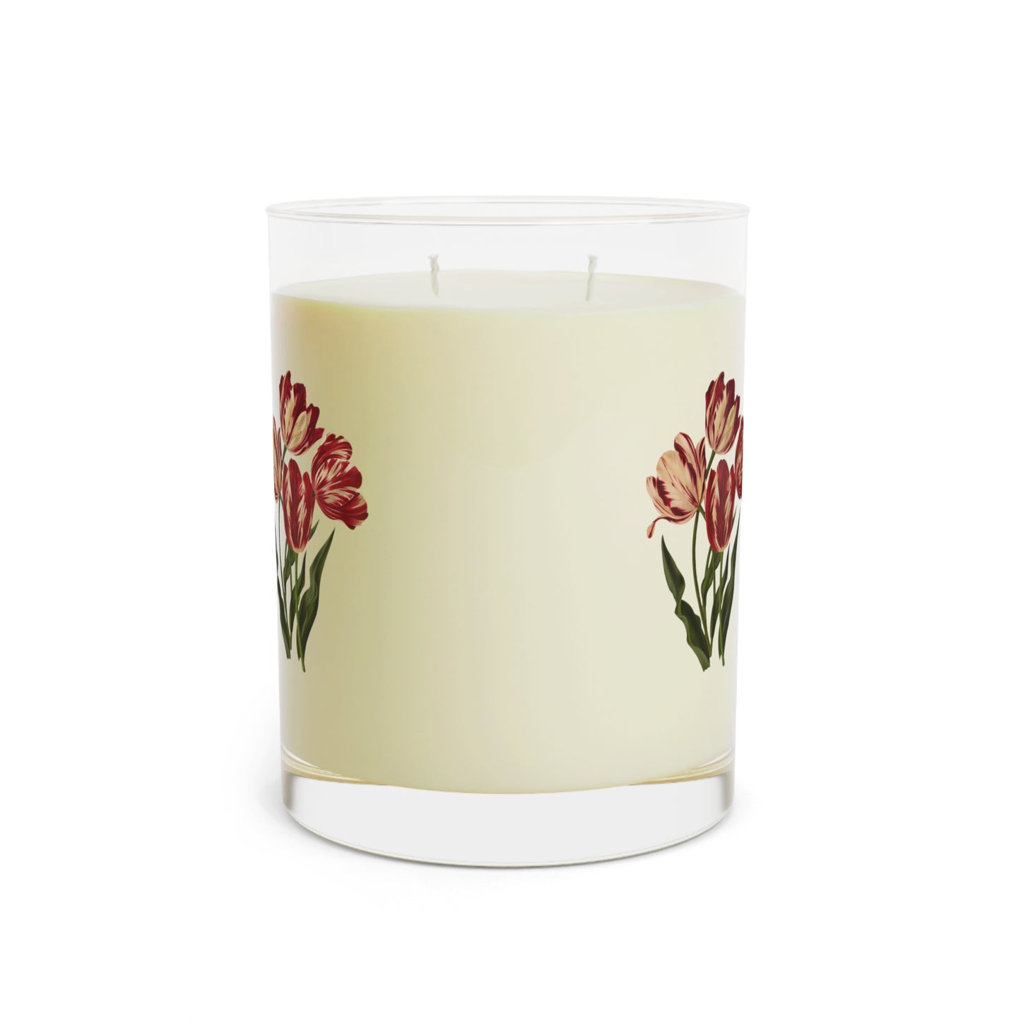 "Mother I Love You" Floral Scented Candle (Tulip Design) — 11oz Glass Jar