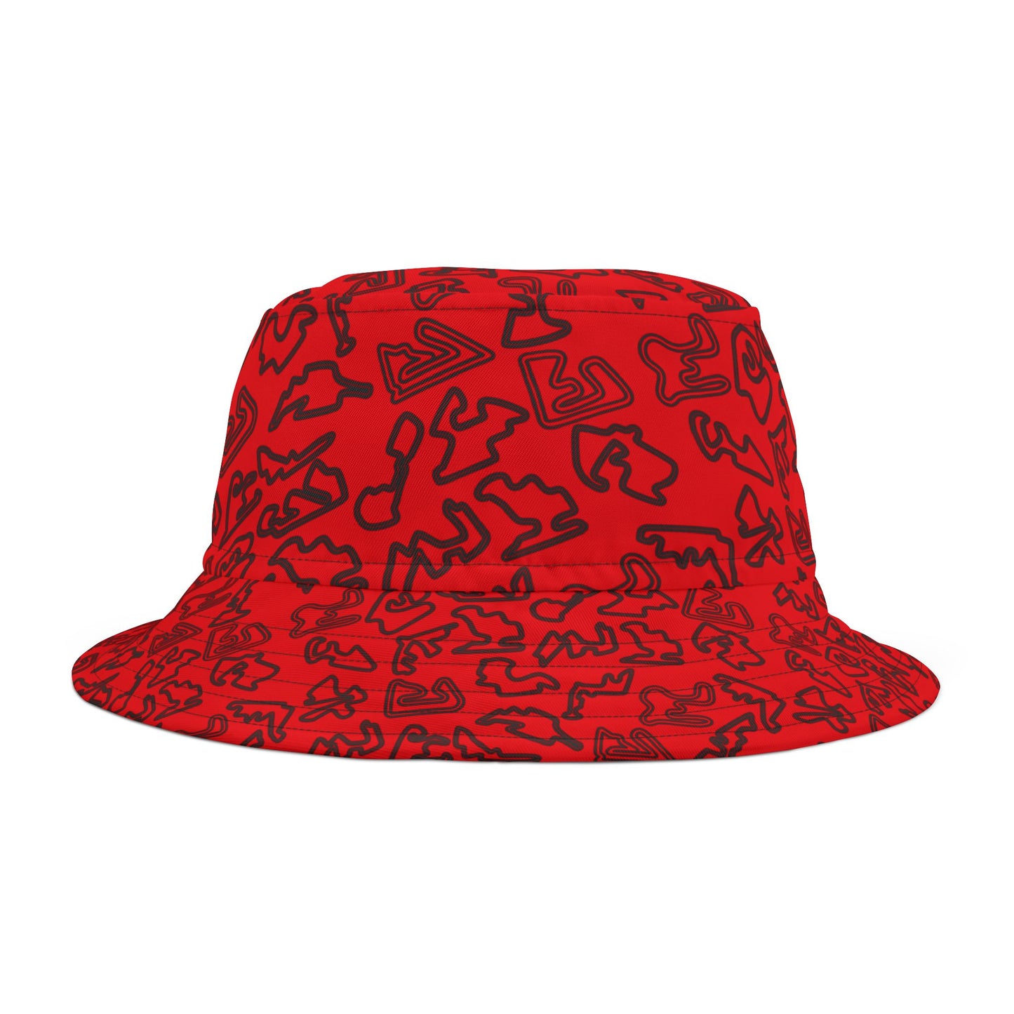 Formula 1 Racetrack Bucket Hat – Red Adult Unisex Bucket Hat