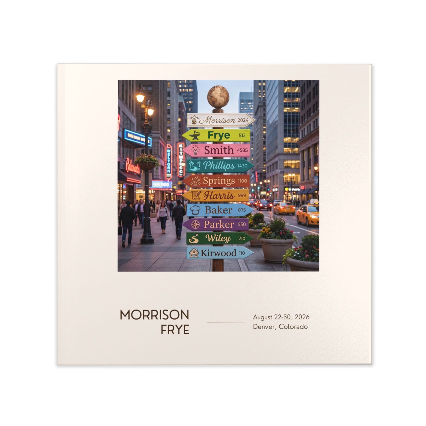 Morrison Frye Family Reunion 2026 Memory Book (Pre-Order) – Denver, Colorado | “The Wait Is Over” Keepsake Album