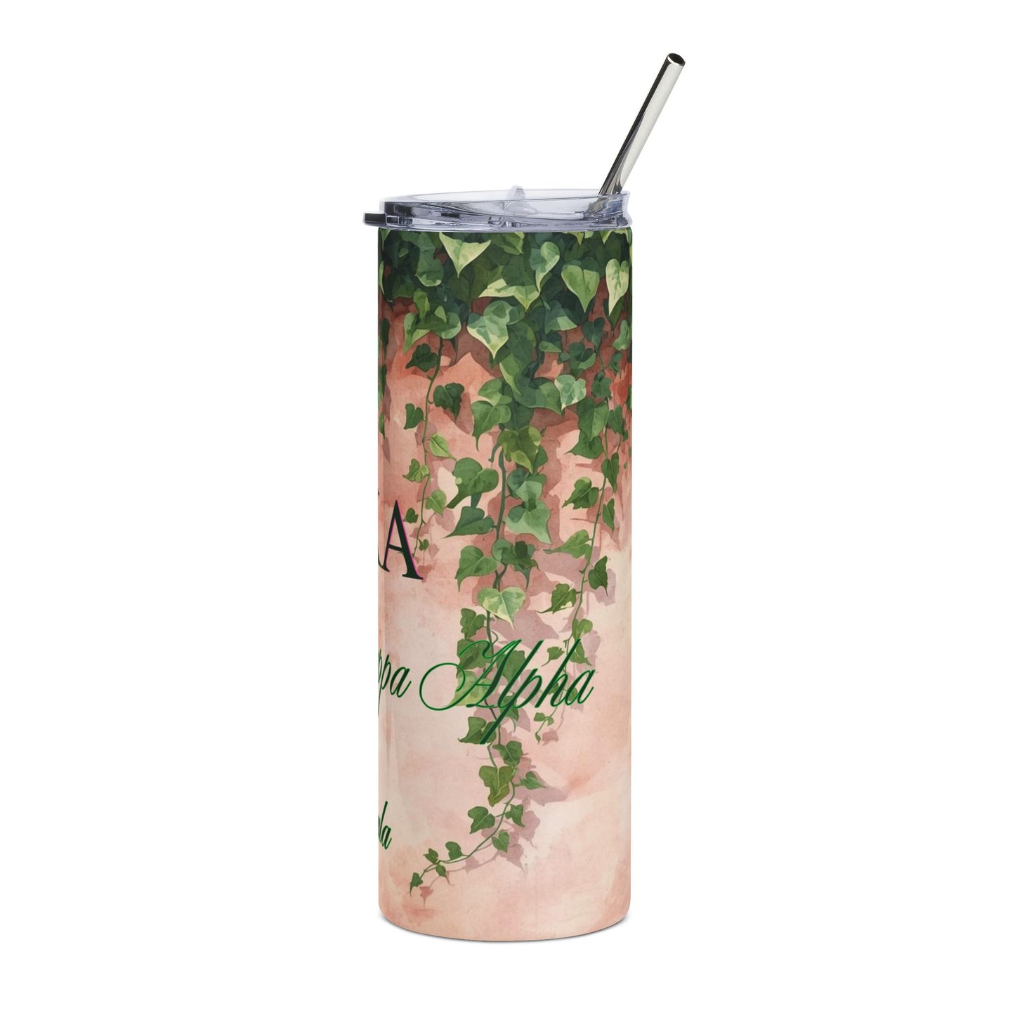 Alpha Kappa Alpha Sorority Personalized Ivy Tumbler | Black Greek Letter organizations | Sororities and Fraternities | 20oz Stainless Steel Tumbler