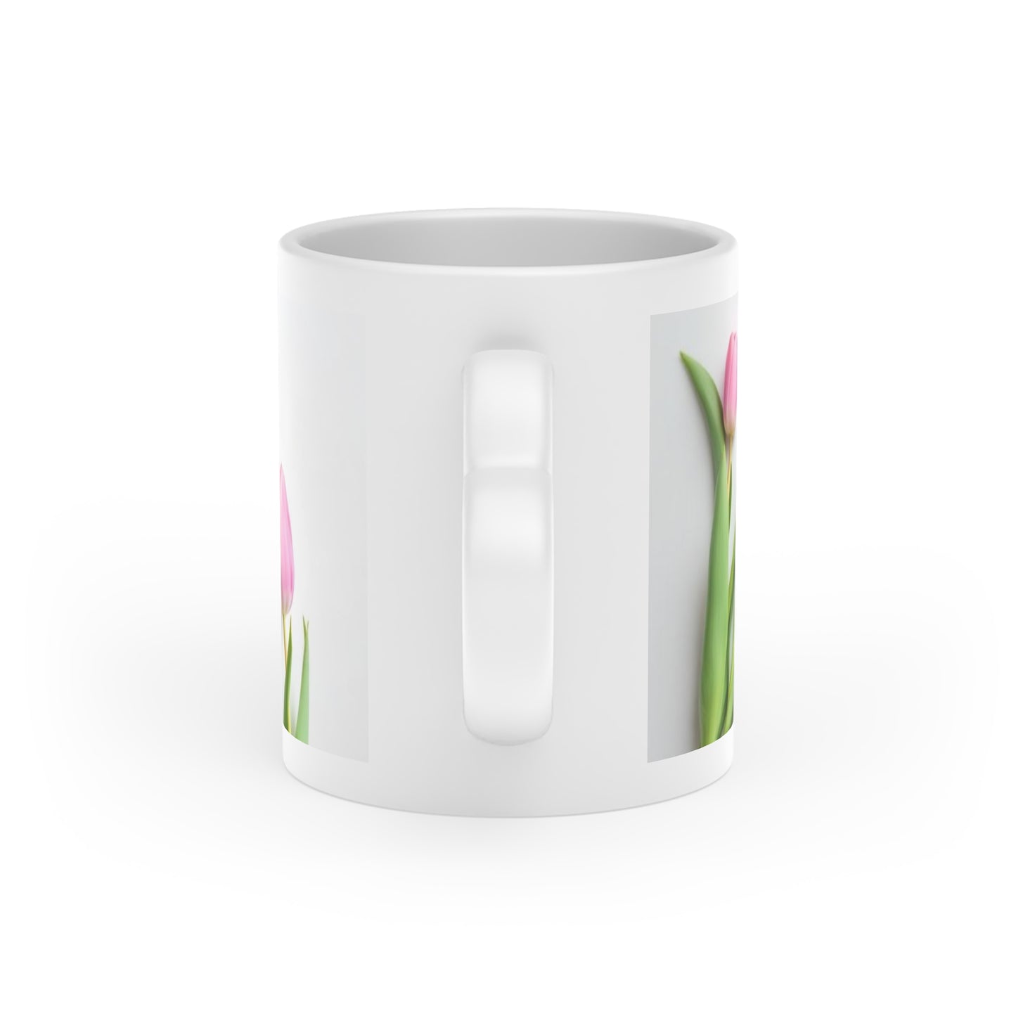 Pink Tulips with 'Mommy', 'Mom', or 'Mami' Script Mug Floral Mothers Day Ceramic Mug