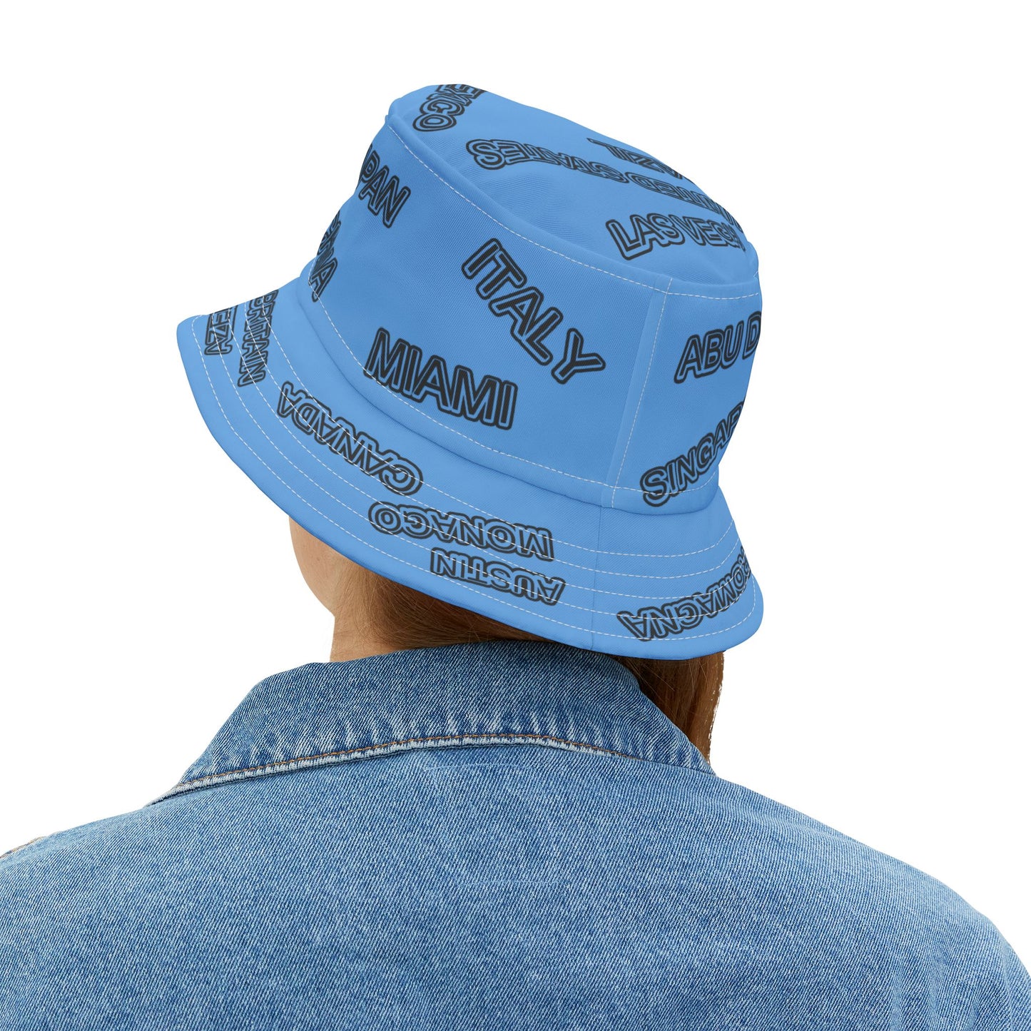 Formula 1 Racetrack Bucket Hat – Blue Adult Unisex Bucket Hat