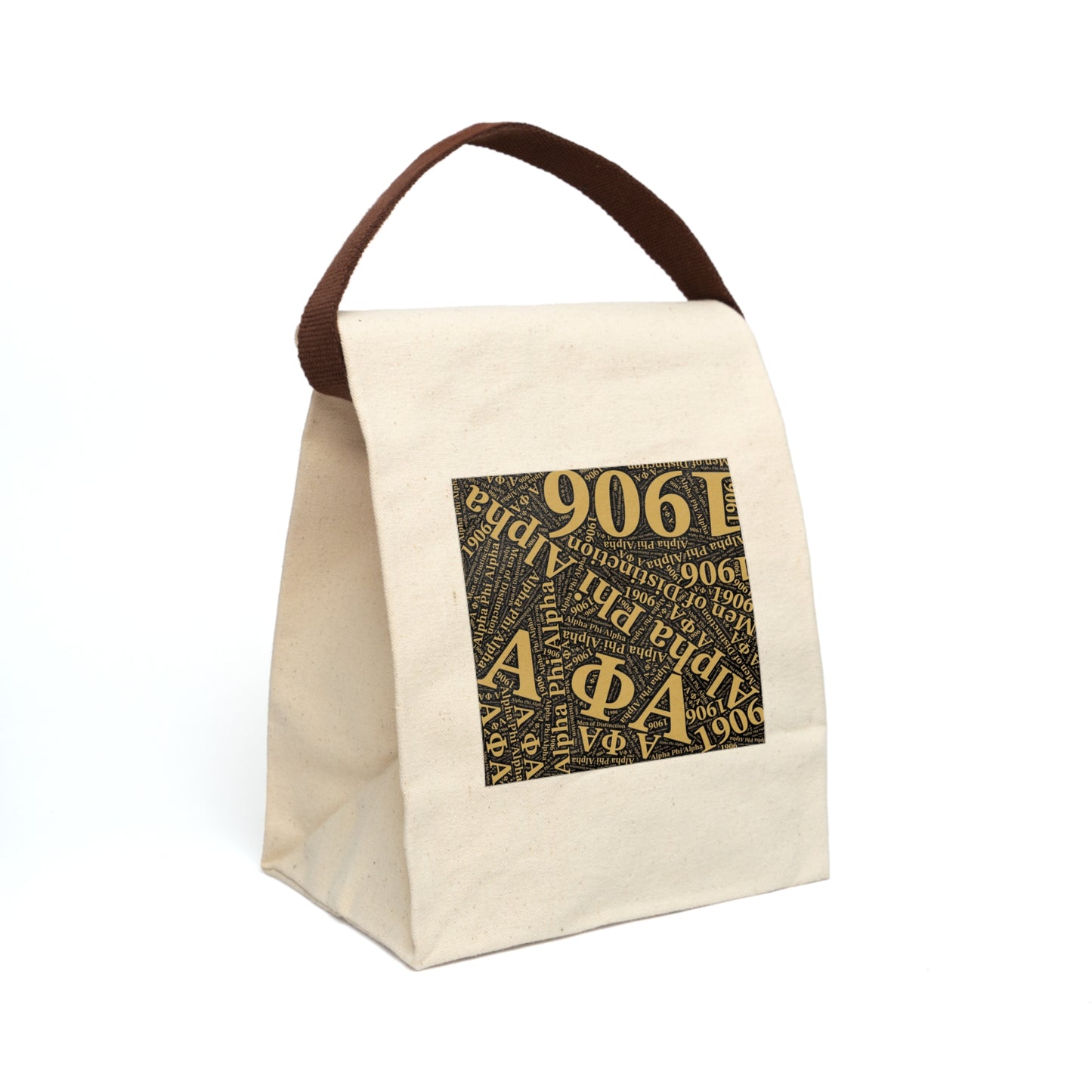 Alpha Phi Alpha 1906 AΦA Greek Letters Canvas Lunch Bag — Greek Letter Fraternity Design