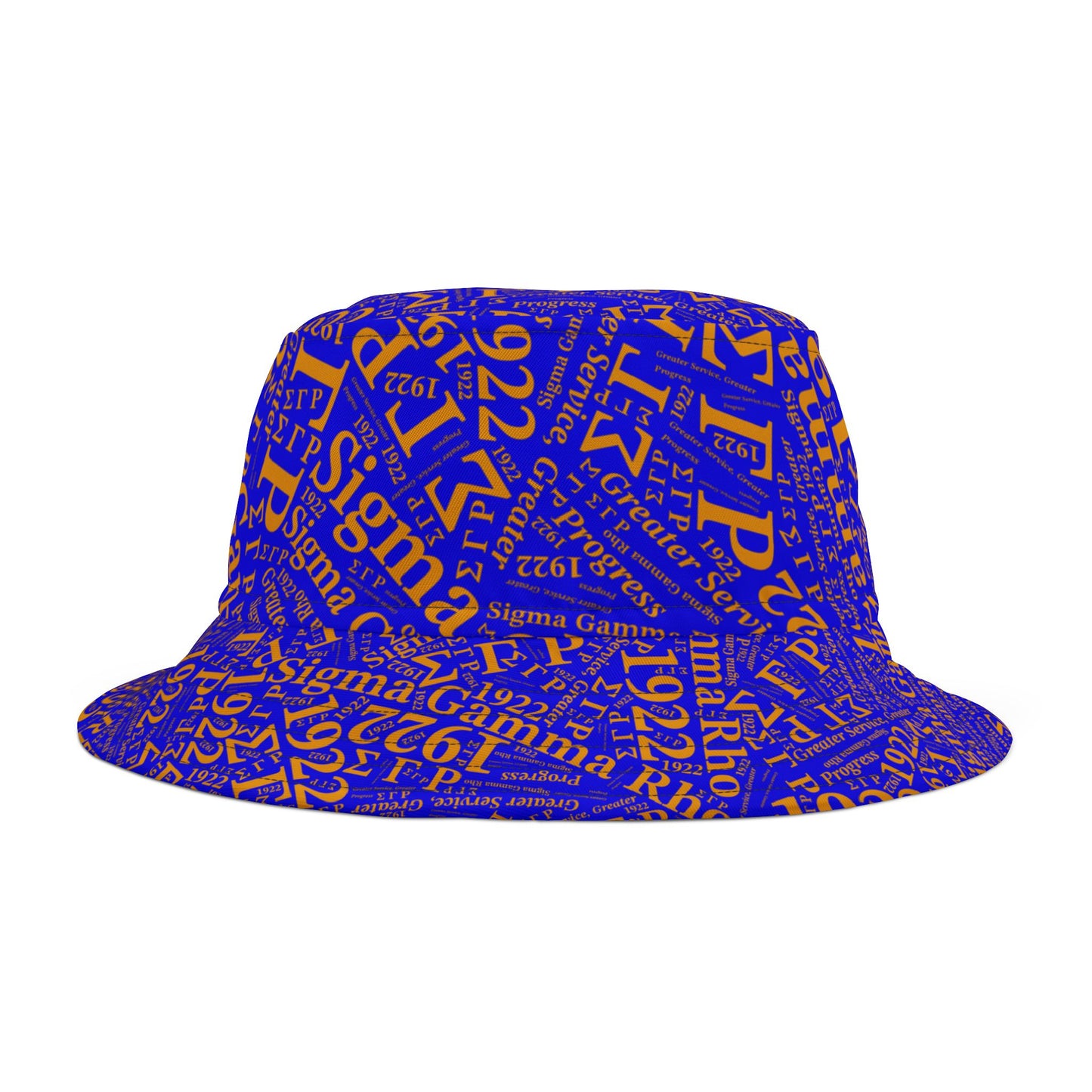 BGLO Collection Sigma Gamma Rho Royal Blue & Gold Printed Bucket Hat | The Pretty Poodle Accessory