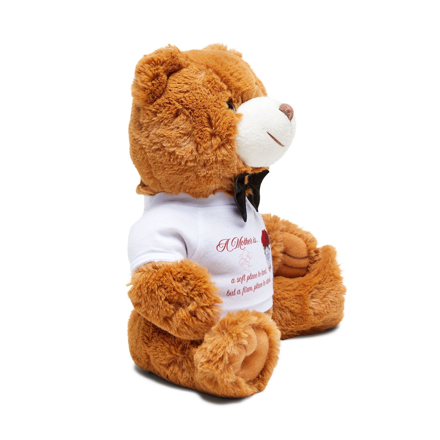 A Mother Is..." Sentimental Plush Bear | Floral T-Shirt Teddy Bear for Mom, Grandma, or New Mother