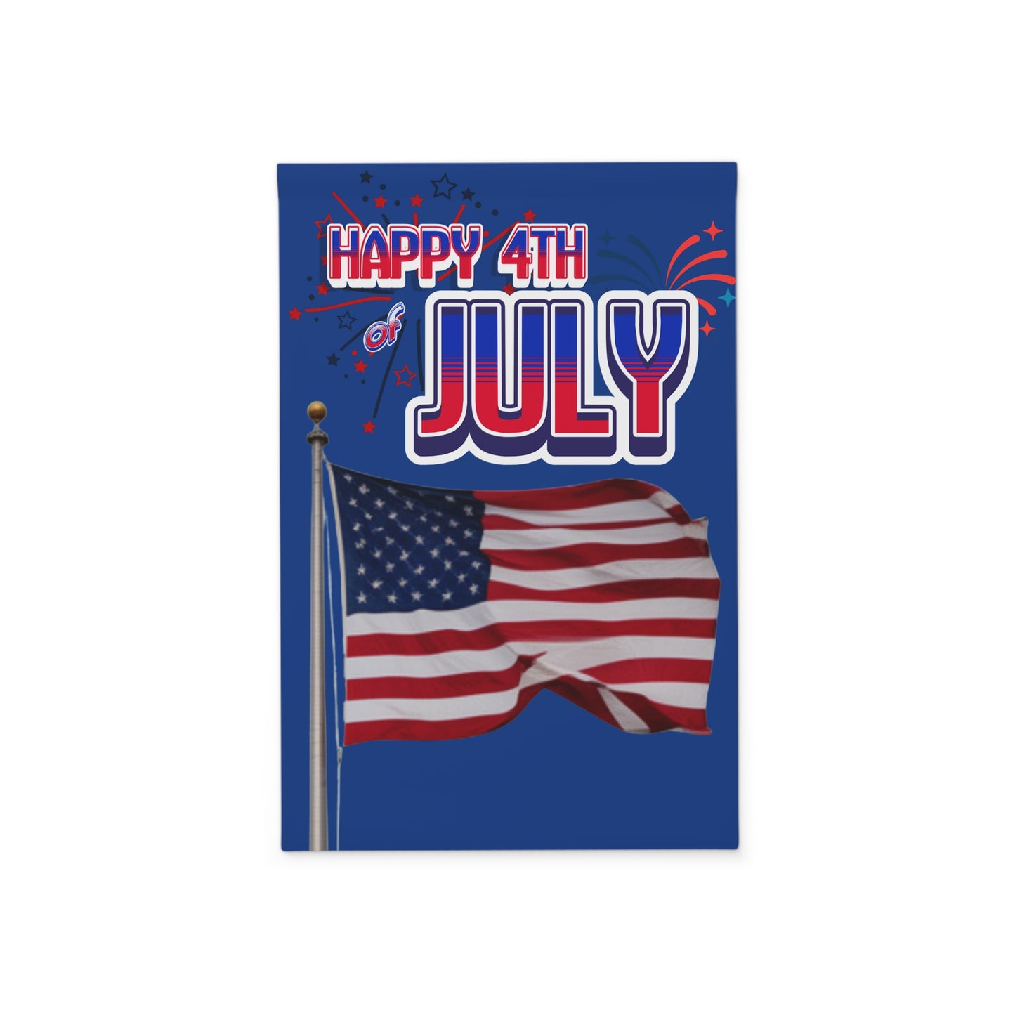 Independence Day Garden Banner - Patriotic USA Flag for Porch & Yard - Red White and Blue Summer Decoration
