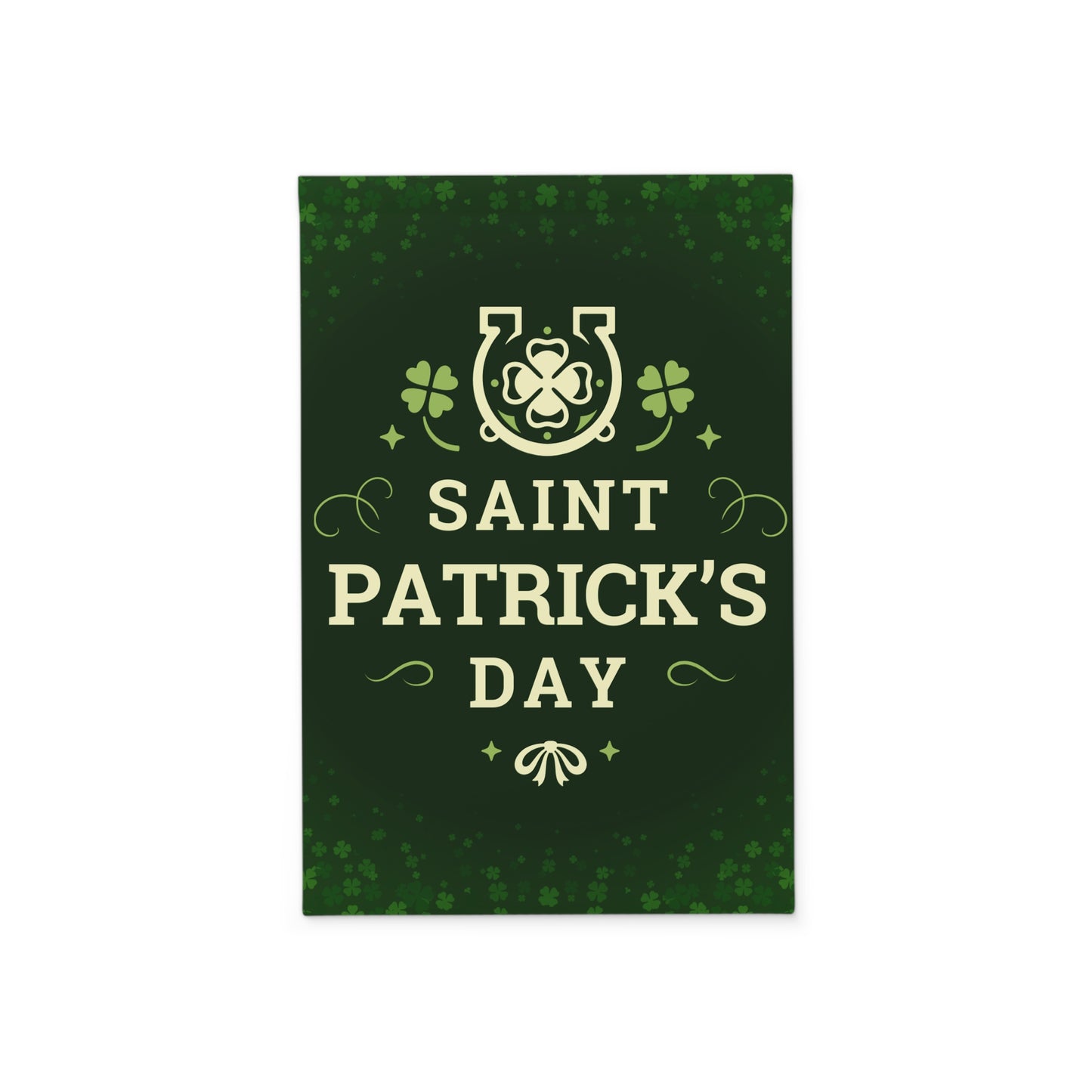 St. Patrick's Day Shamrock Garden Banner — Lucky Clover Yard Flag