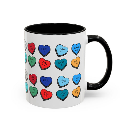 Formula 1 Drivers Candy Heart Accent Coffee Mug — Valentine’s Day Gift for F1 Fans (11/15oz)
