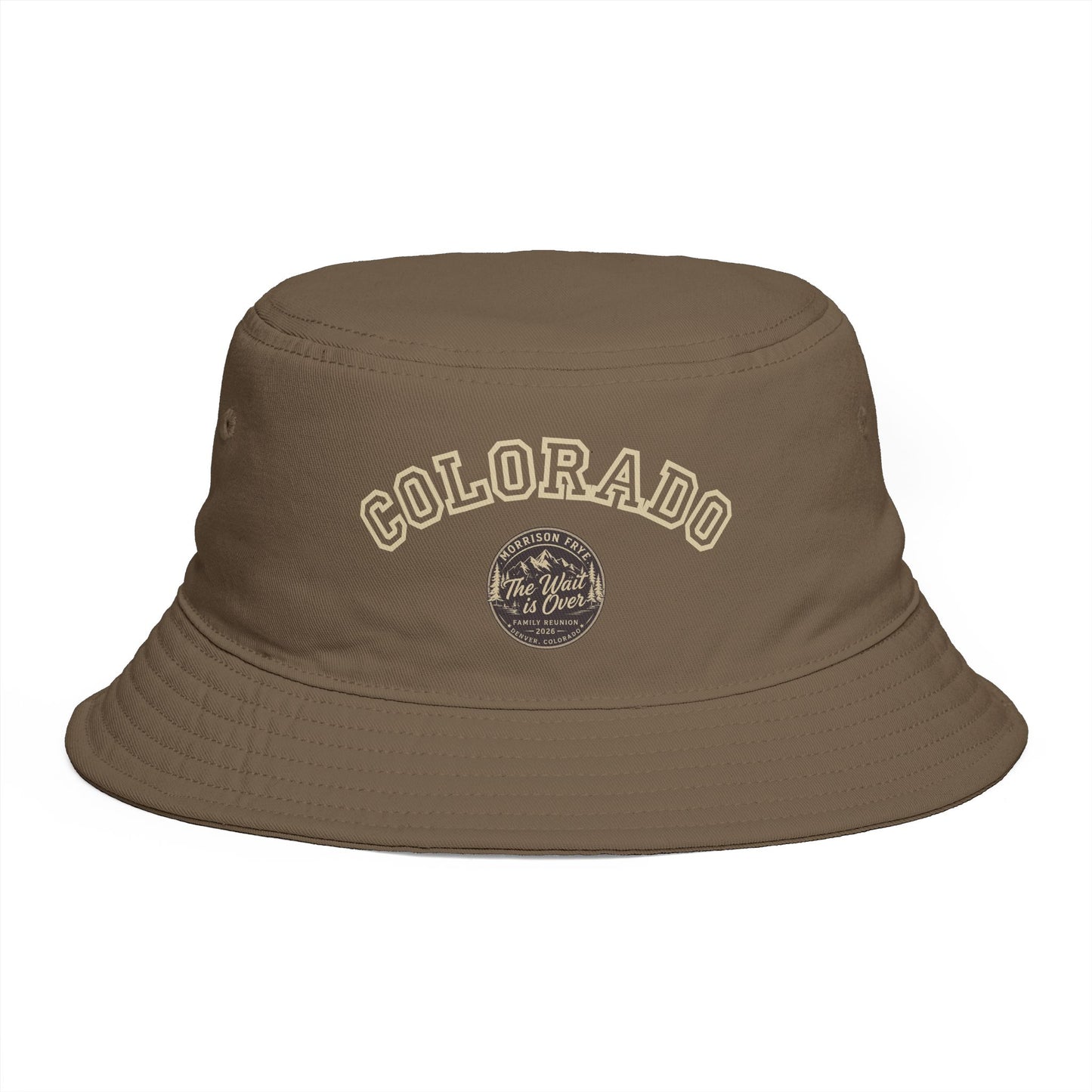 Morrison Frye Family Reunion 2026 Bucket Hat (Gold Letters) – Colorado Edition | “The Wait Is Over” | Denver, CO