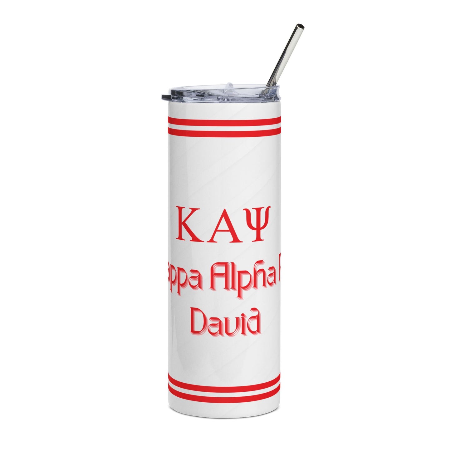 Kappa Alpha Psi Personalized Red & White Tumbler | Black Greek Letter organizations | Sororities and Fraternities | 20oz Stainless Steel Tumbler