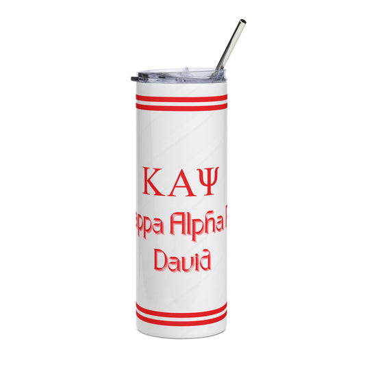 Kappa Alpha Psi Personalized Red & White Tumbler | Black Greek Letter organizations | Sororities and Fraternities | 20oz Stainless Steel Tumbler