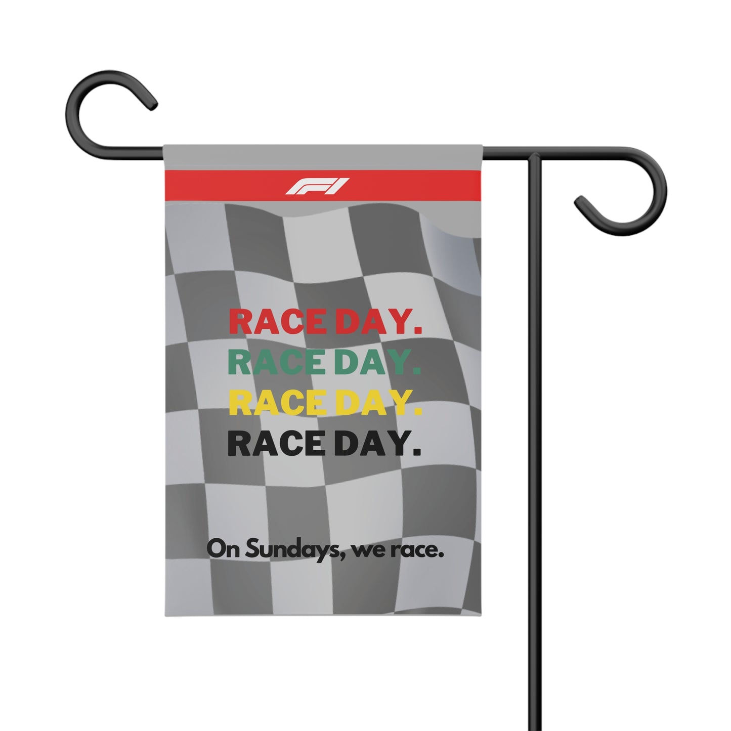 Formula 1 Race Day Garden Banner — Waterproof Double-Sided Outdoor Flag