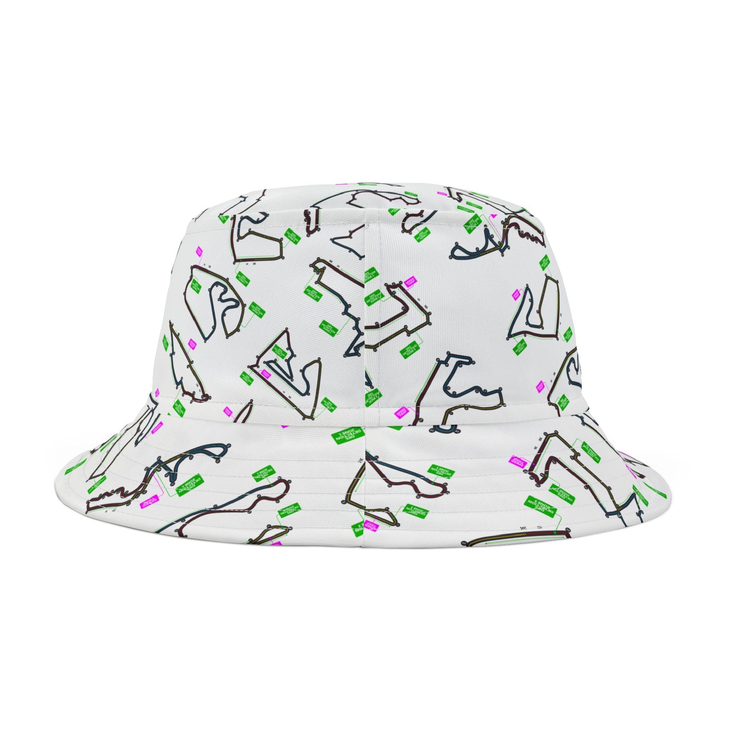 Formula 1 Race Track Bucket Hat — Motorsport Track Graphic Bucket Hat