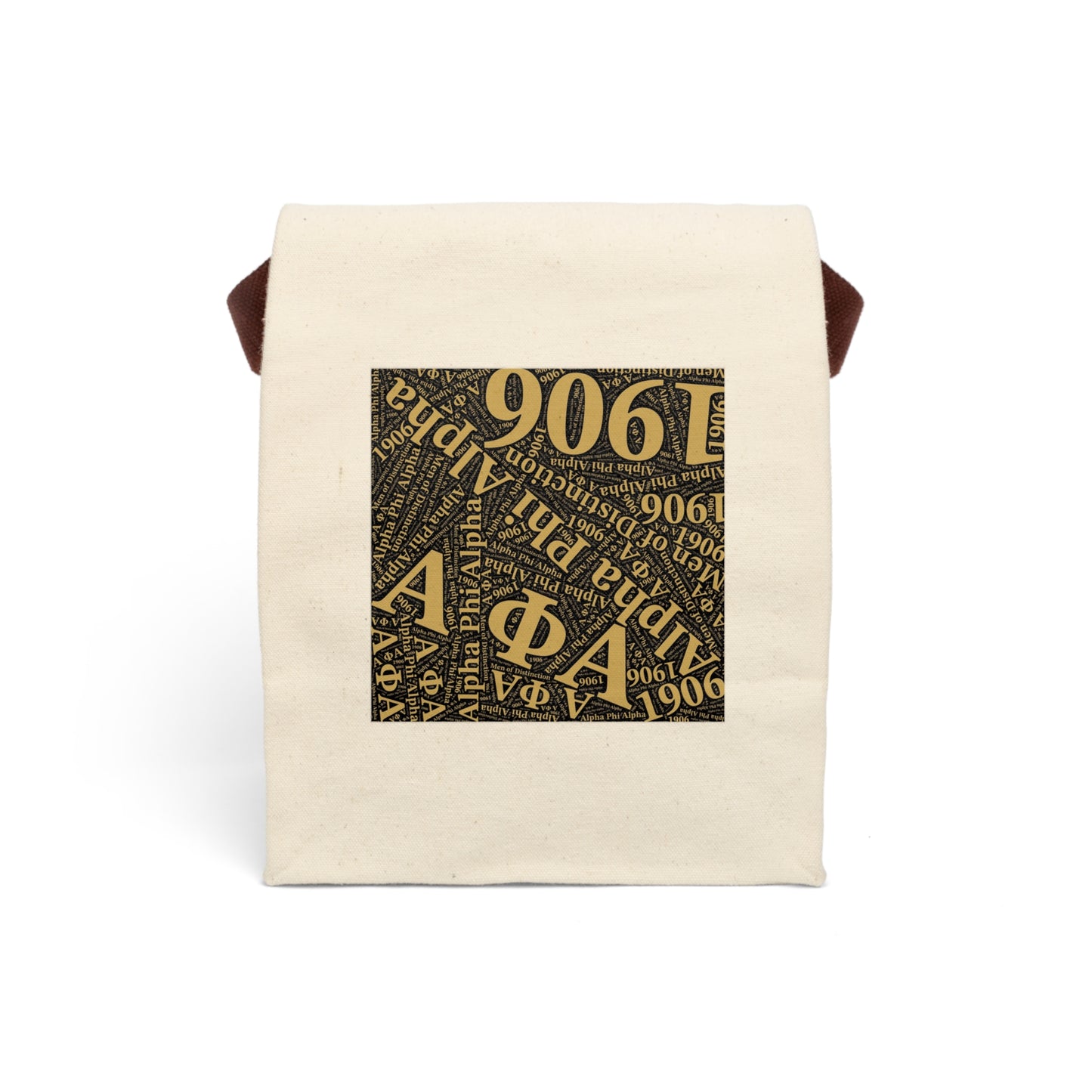Alpha Phi Alpha 1906 AΦA Greek Letters Canvas Lunch Bag — Greek Letter Fraternity Design