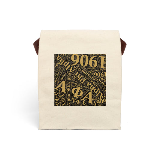 Alpha Phi Alpha 1906 AΦA Greek Letters Canvas Lunch Bag — Greek Letter Fraternity Design