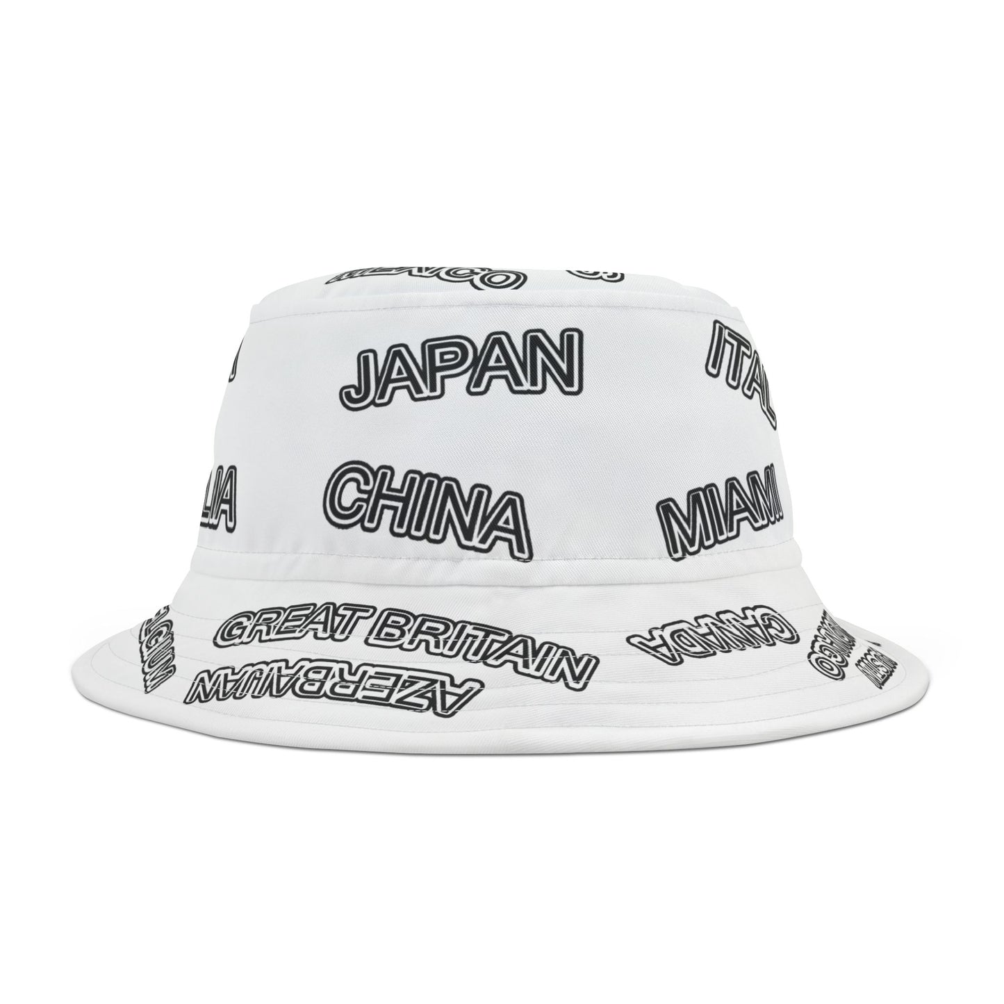 Formula 1 Racetrack Bucket Hat – White Adult Unisex Bucket Hat