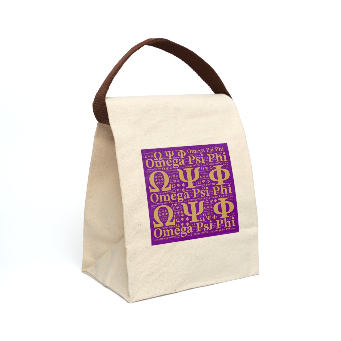 Omega Psi Phi Canvas Lunch Tote - Ques Gear