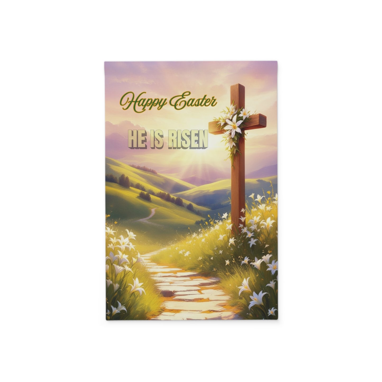 He Is Risen Easter Banner – Christian Spring Yard Flag