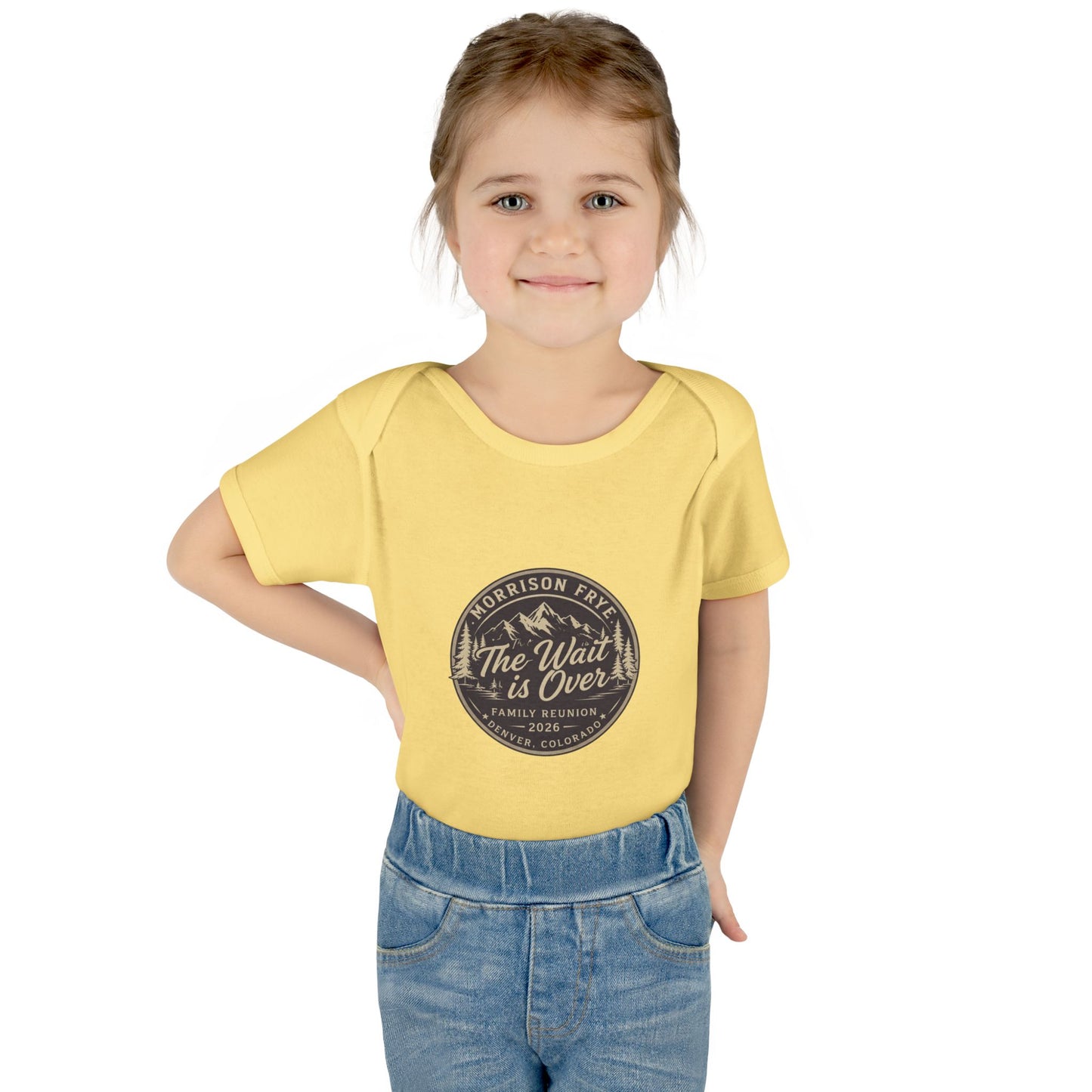 Morrison Frye Family Reunion 2026 Baby Onesie – “The Wait Is Over” | Denver, Colorado