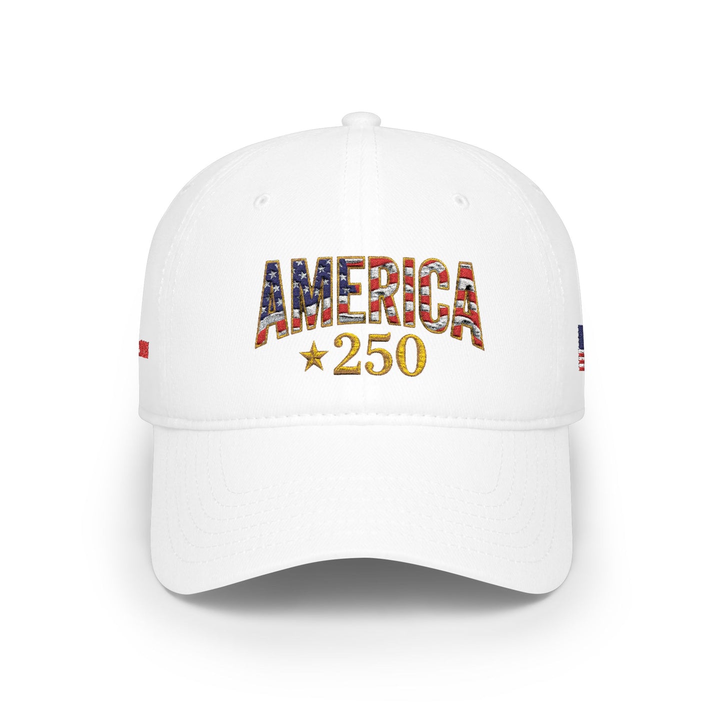 America 250th Commemorative Patriotic Flag Embroidered Baseball Cap